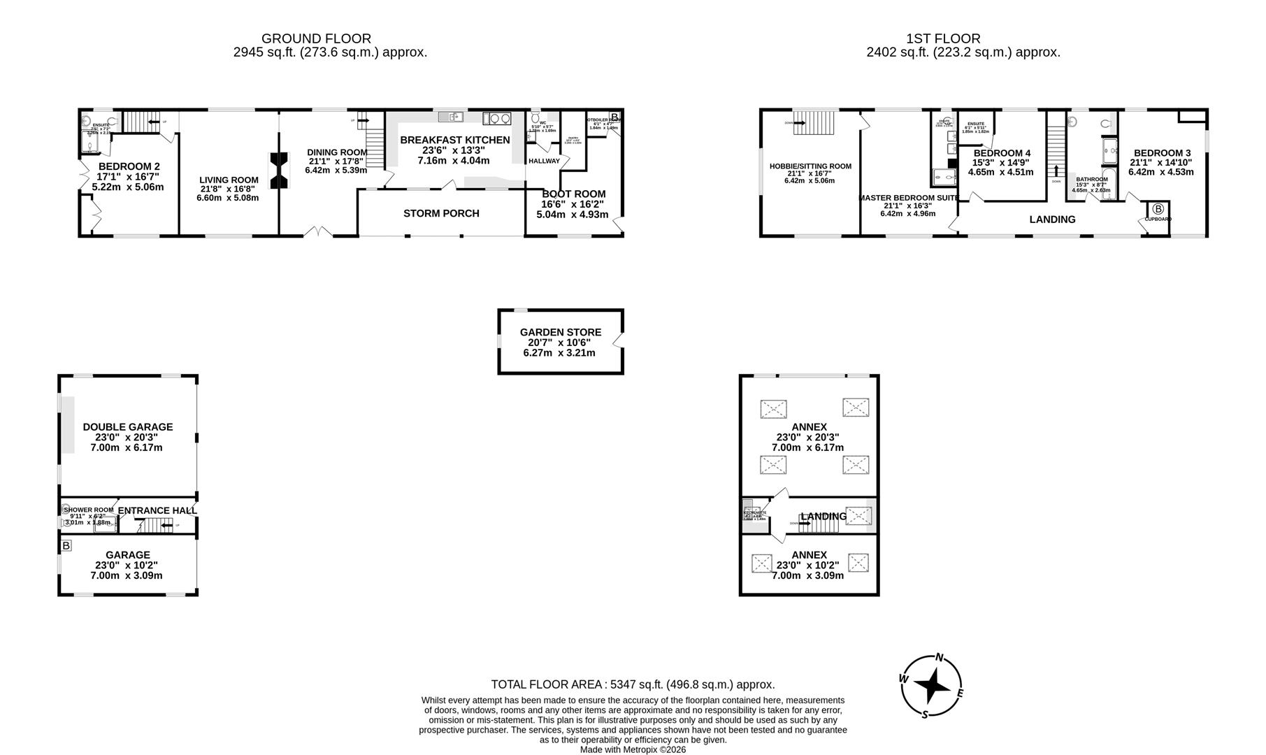 Floorplan — Kerrowglass House, Stockfield Road, Kirk Michael, Isle of Man.