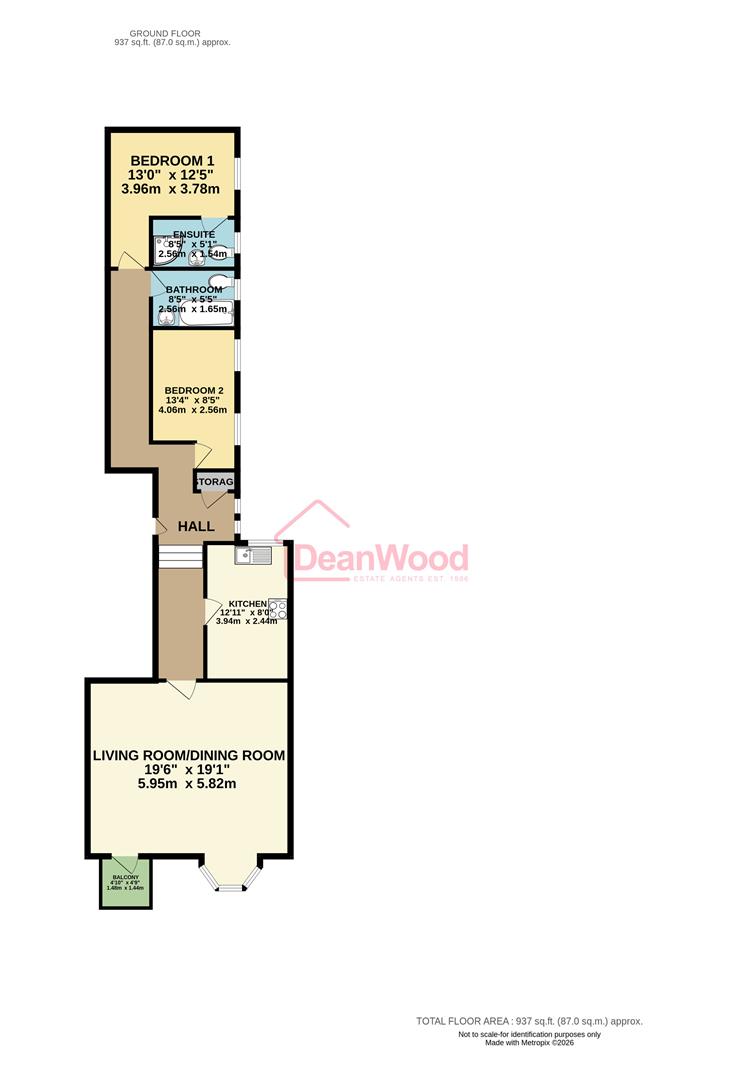 Floorplan — Apartment 3, Palm Court, Douglas, Isle Of Man.