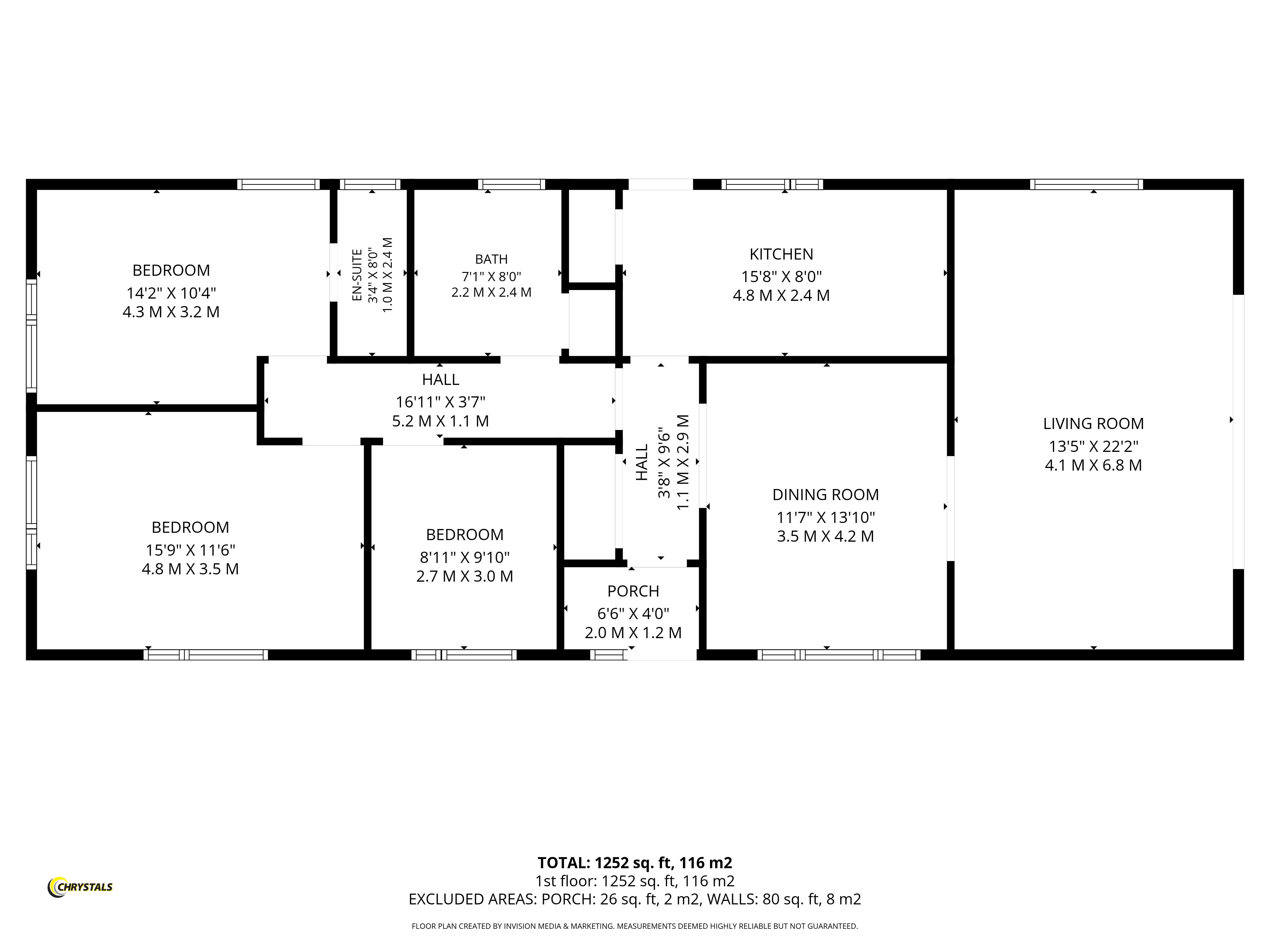 Floorplan — The Clefs, 30 Christeens Way Ballakillowey, Colby IM9 4BG.