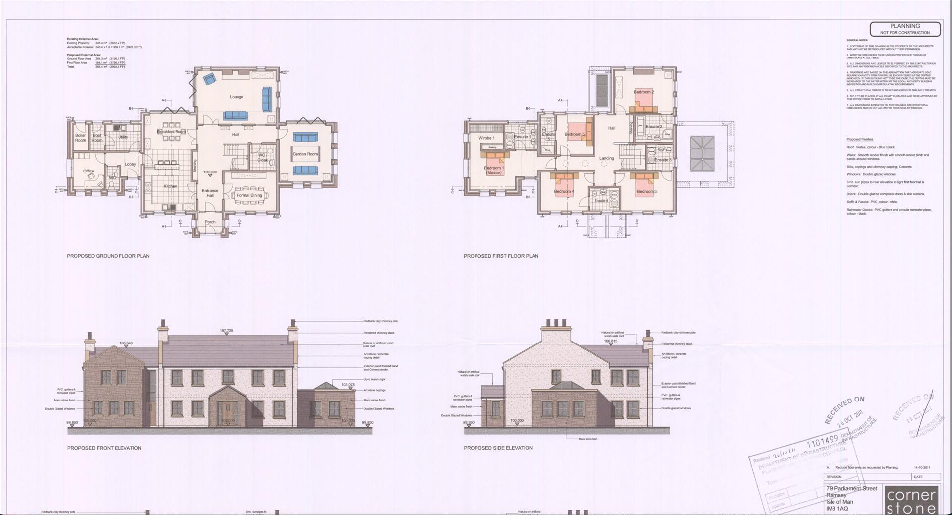 Floorplan — Slieau Whallian Road, Lower Foxdale, Isle Of Man.