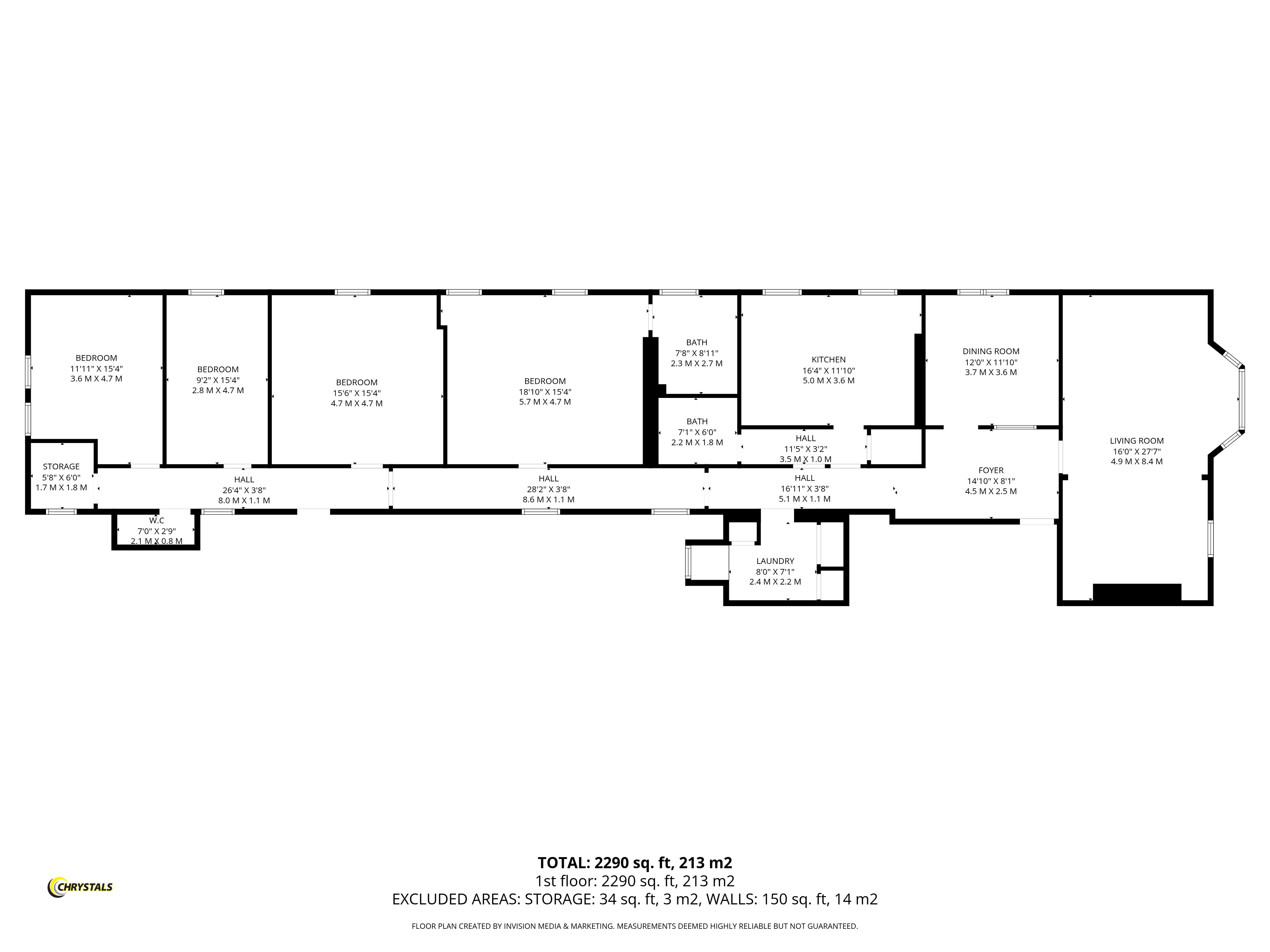 Floorplan — Flat 25 The Fountains, Ballure Promenade, Ramsey IM8 1NN.