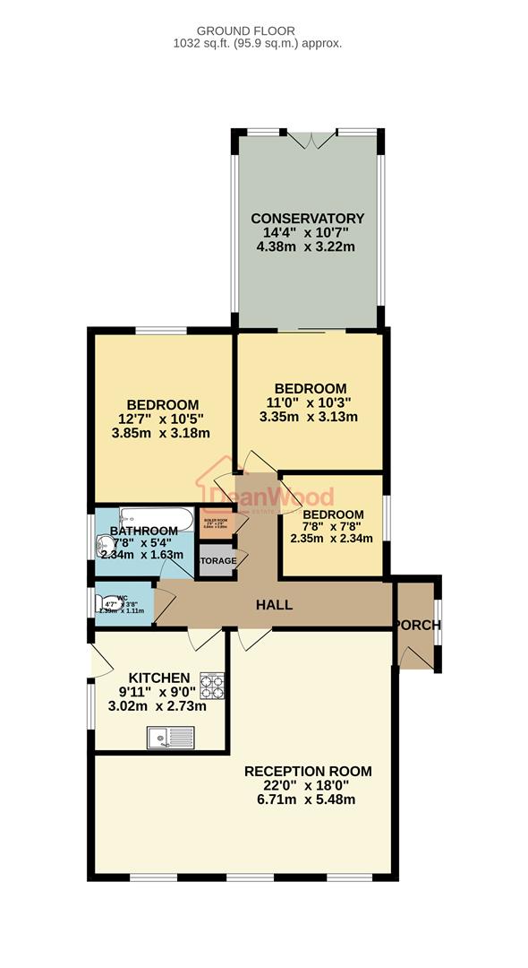 Floorplan — 14 Harcroft Avenue, Saddlestone, Douglas.