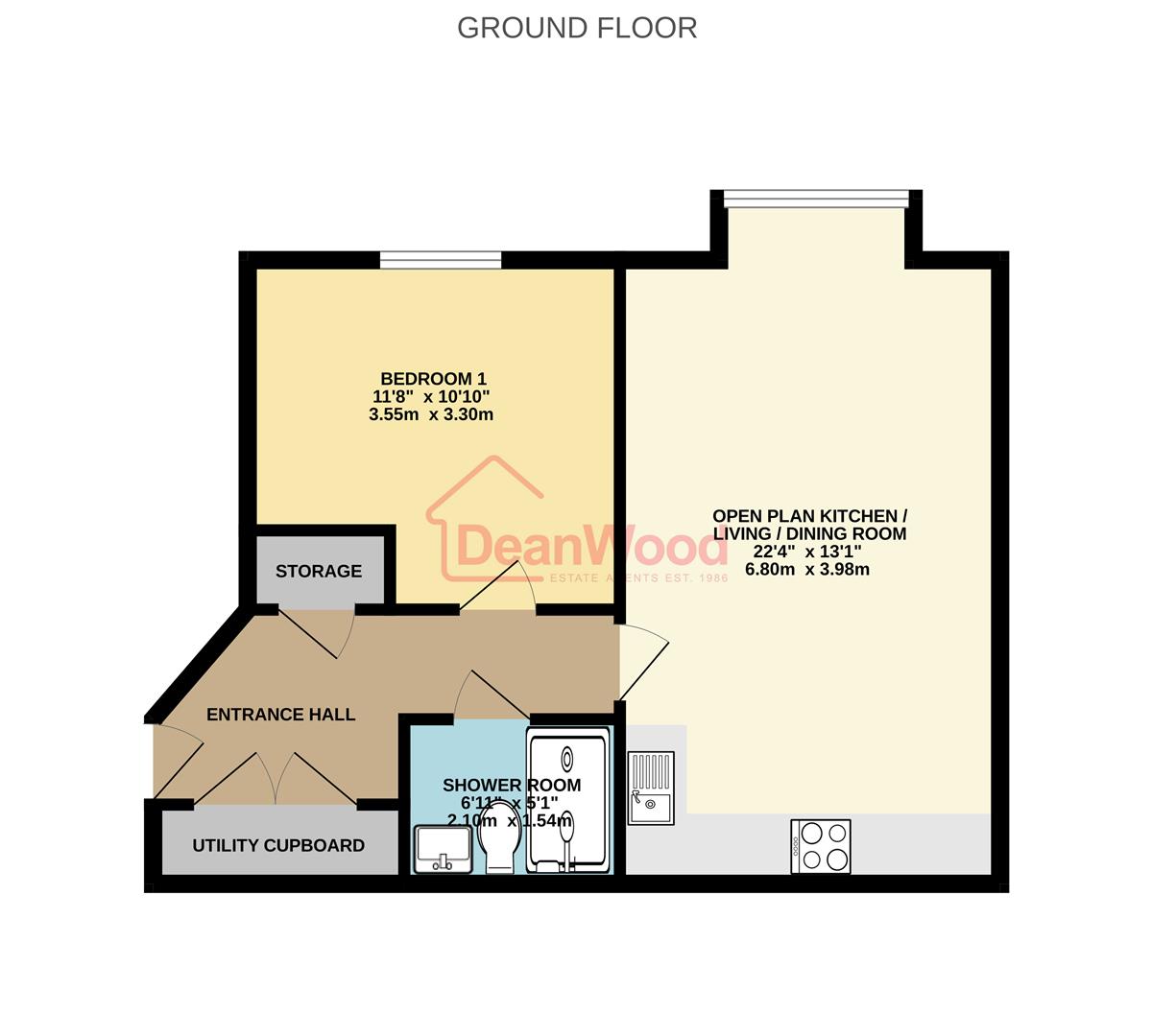 Floorplan — 10 Castle Court, Farrants Way, Castletown, Isle of Man.