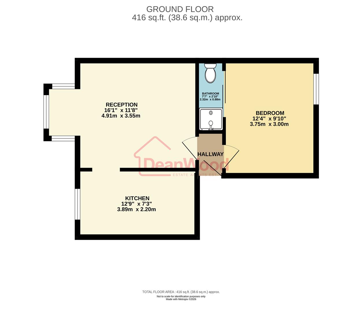 Floorplan — Flat 3, 35, Peel Road Douglas.