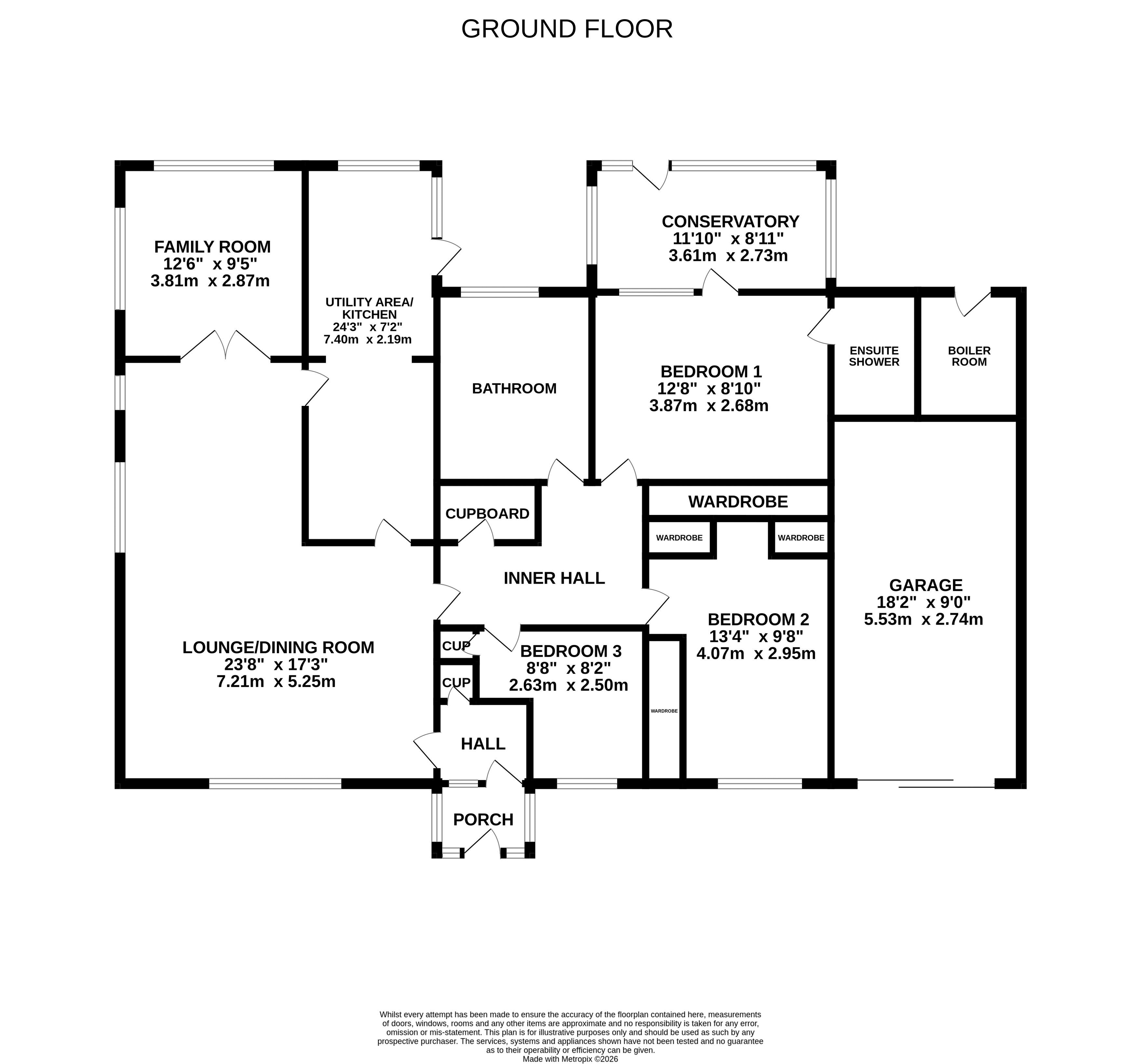 Floorplan — Stoneycroft, 21 Close Cam, Port Erin IM9 6NB.