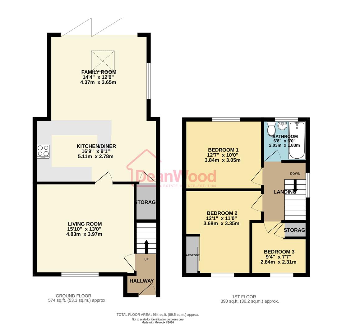 Floorplan — 44, Ballakermeen Drive, Douglas, Isle Of Man.