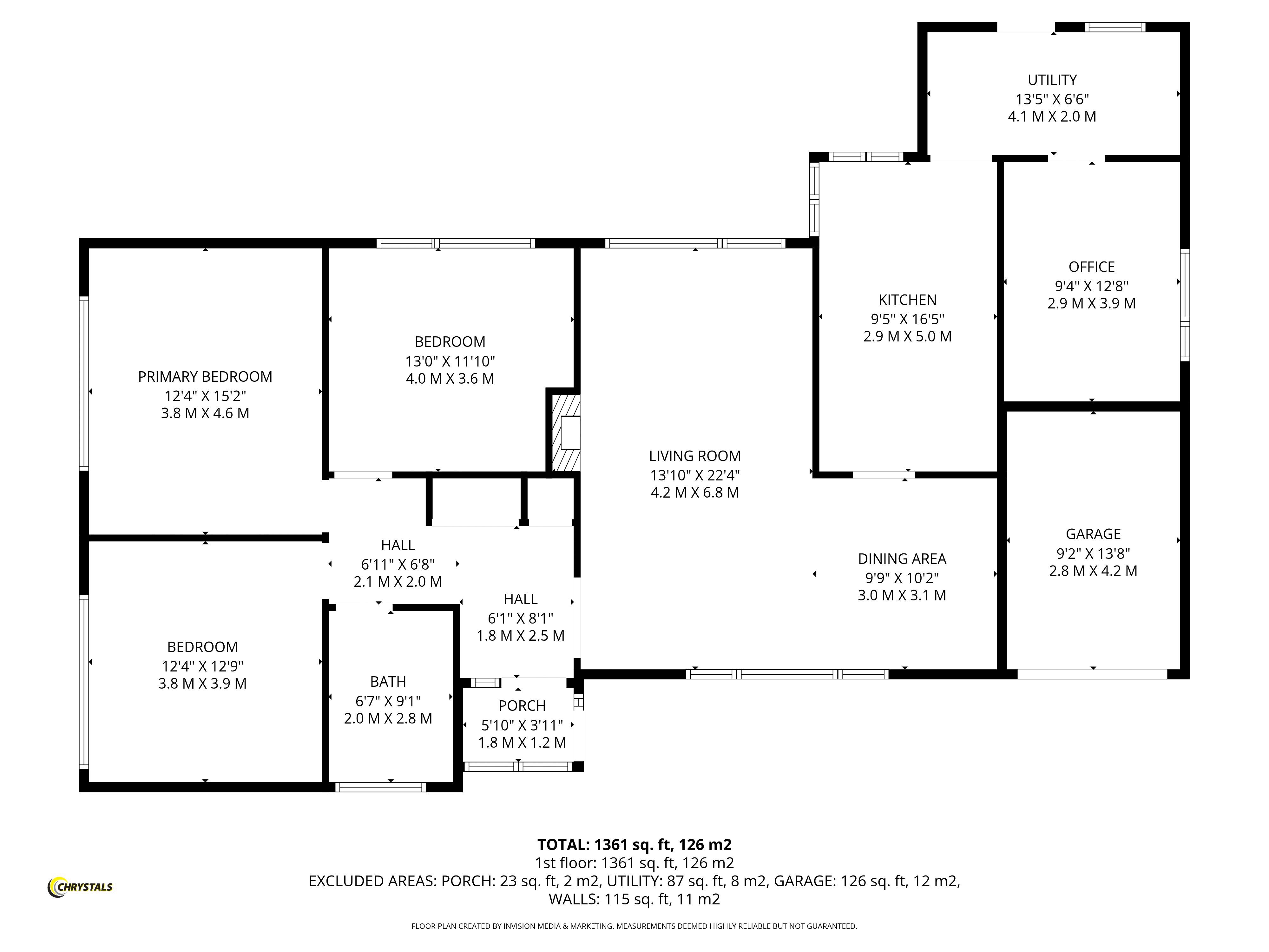 Floorplan — 54 Birch Hill Close, Onchan IM3 3DH.