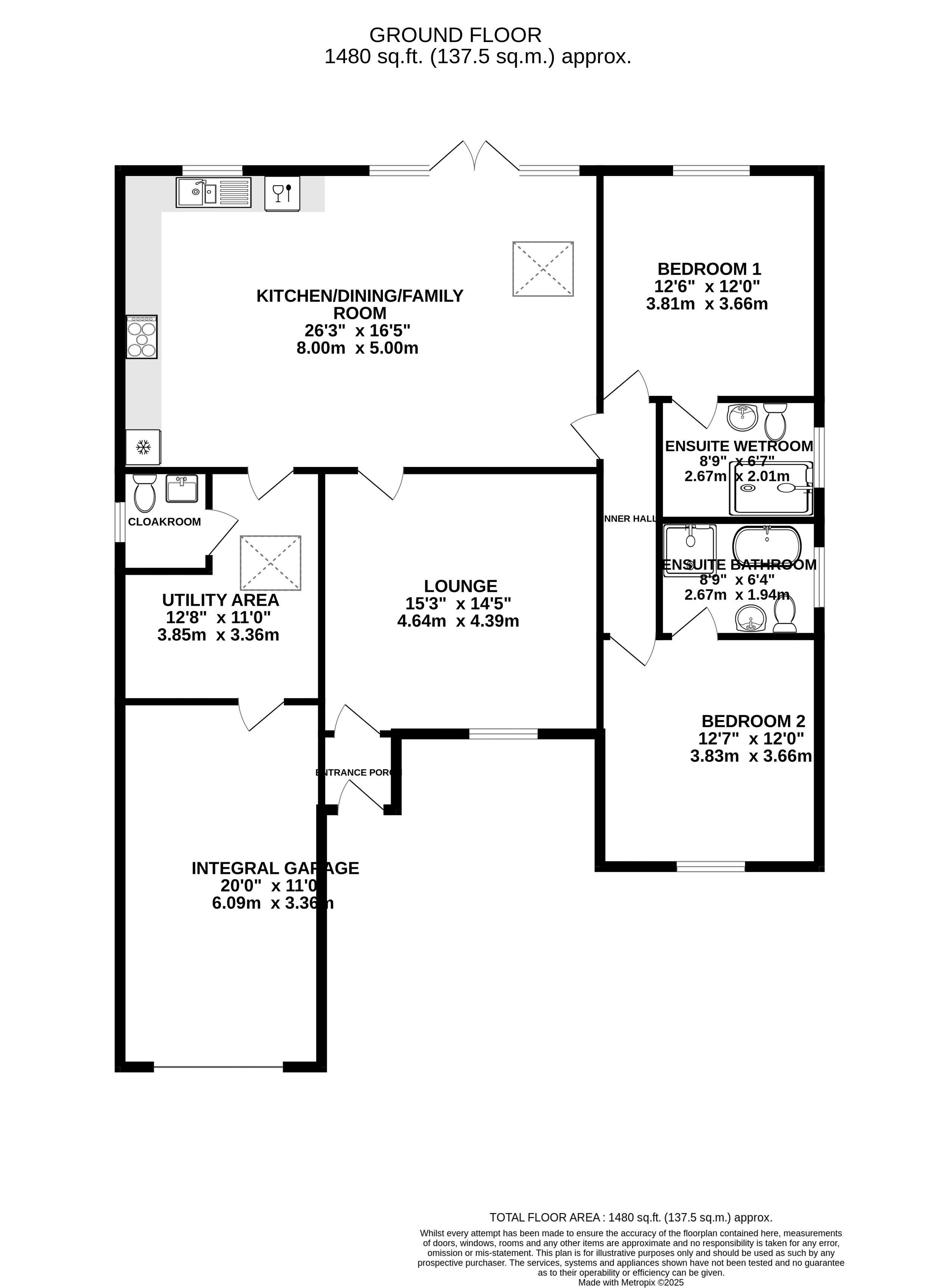Floorplan — Renwall Garden, Queens Road, Port St Mary IM9 5EN.