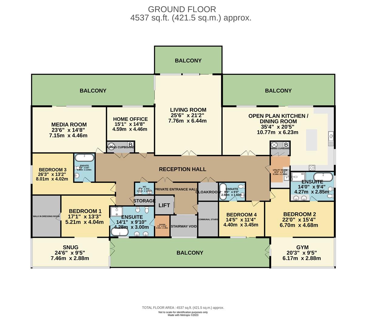 Floorplan — Penthouse, Majestic Apartments, King Edward Road, Onchan.