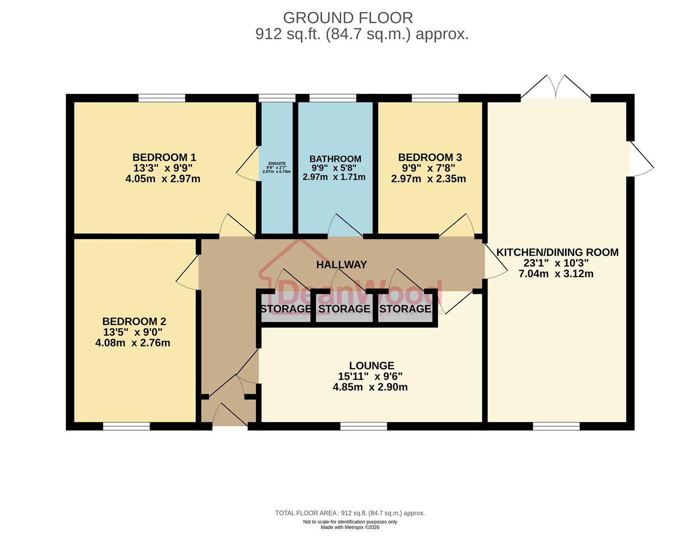 Floorplan — 9 The Kirkway, Onchan.