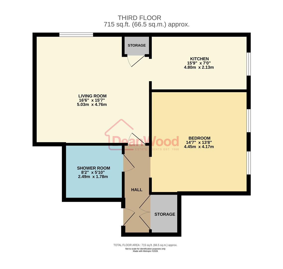 Floorplan — Apartment 14 Burnville Court, Mooragh Promenade, Ramsey.