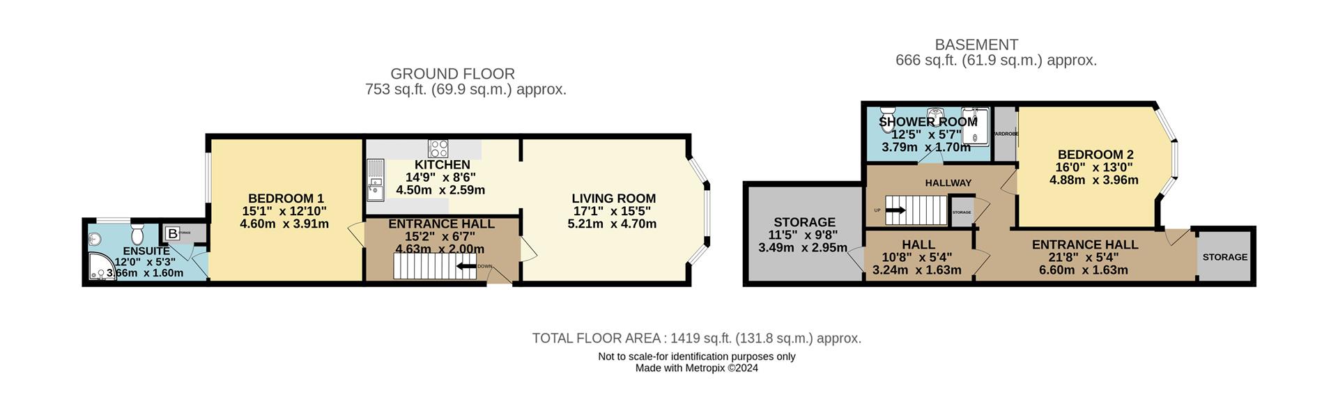 Floorplan — Apartment 1, Lansdowne, Queens Promenade, Douglas.