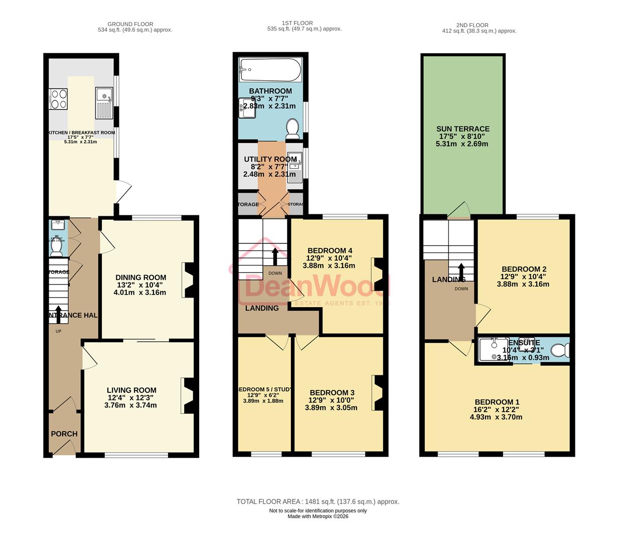 Floorplan — 15 Leigh Terrace, Douglas, Isle of Man.