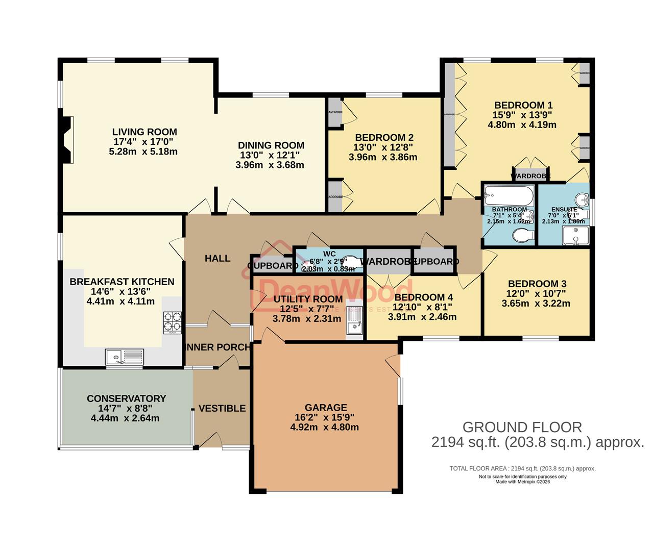 Floorplan — 7, Turnberry Avenue, Onchan, Isle of Man.