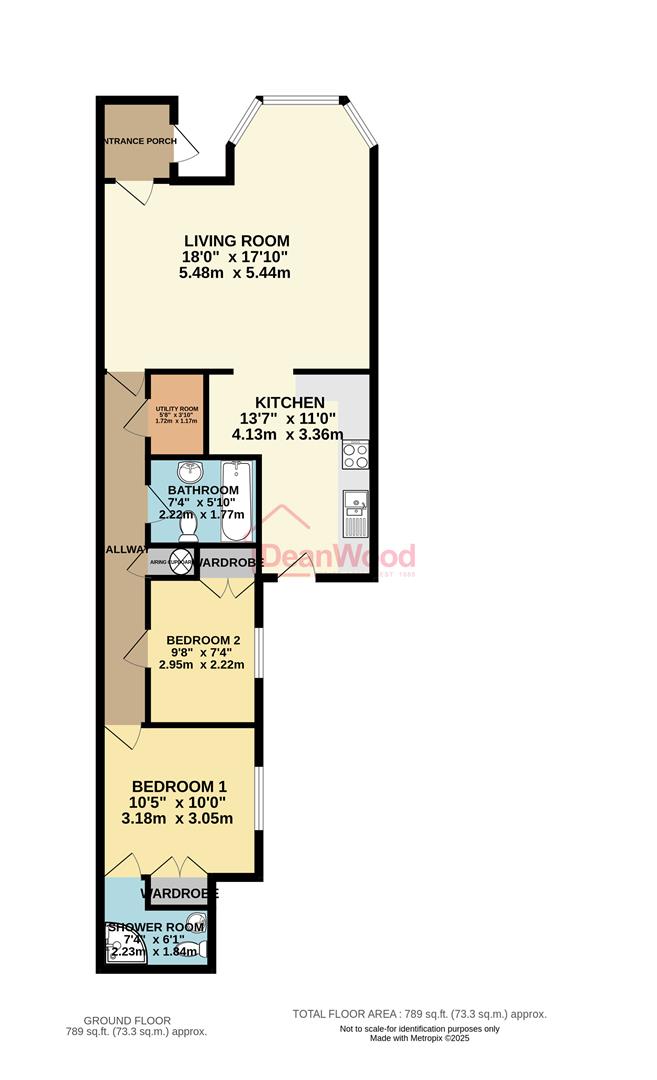 Floorplan — Flat 1, Sandringham, Church Road Marina, Douglas.