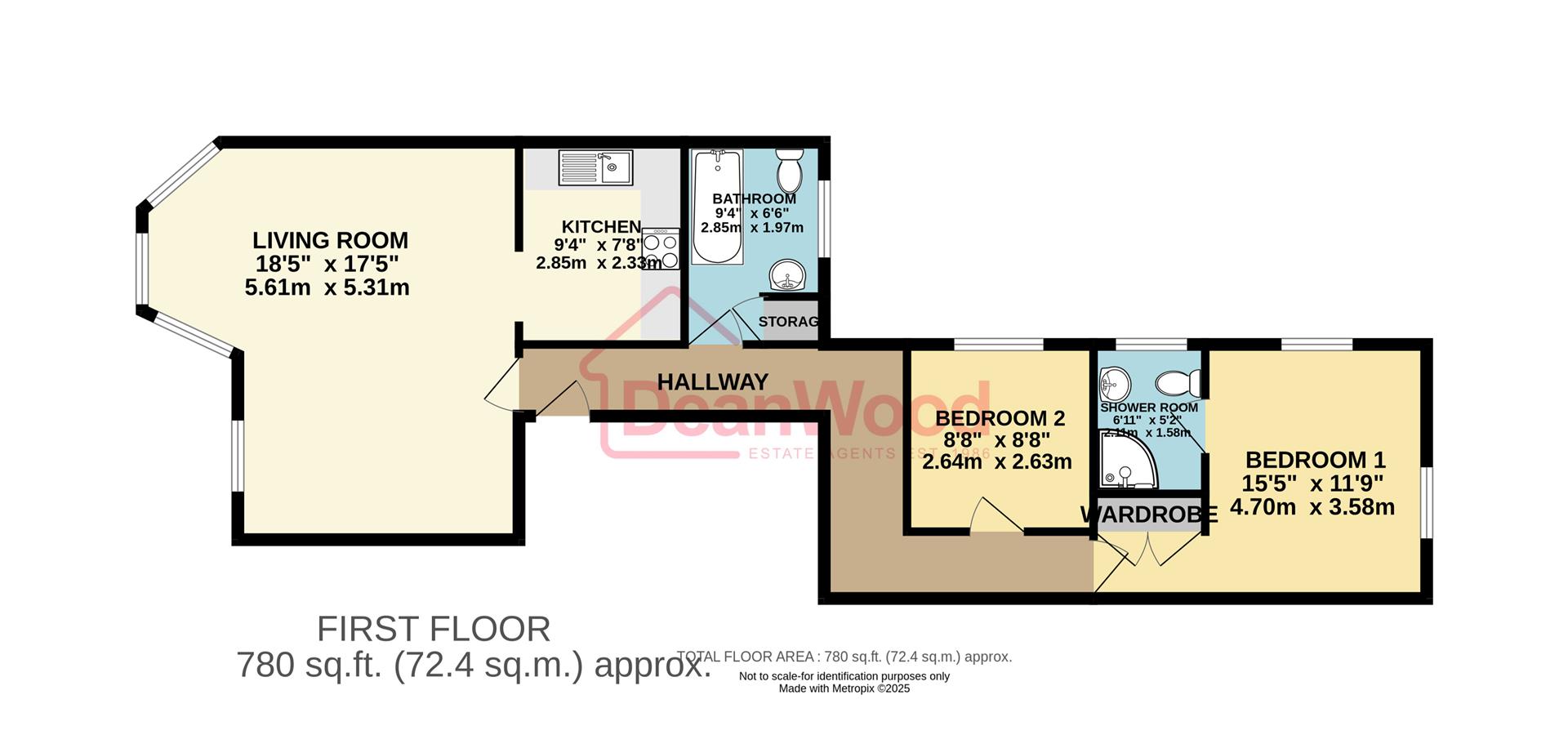 Floorplan — Flat 3, Sandringham, Church Road Marina, Douglas, Isle Of Man.
