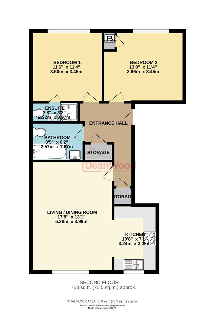 Floorplan — Apt 5 Prospect Court, Woodbourne Road, Douglas, Isle Of Man.