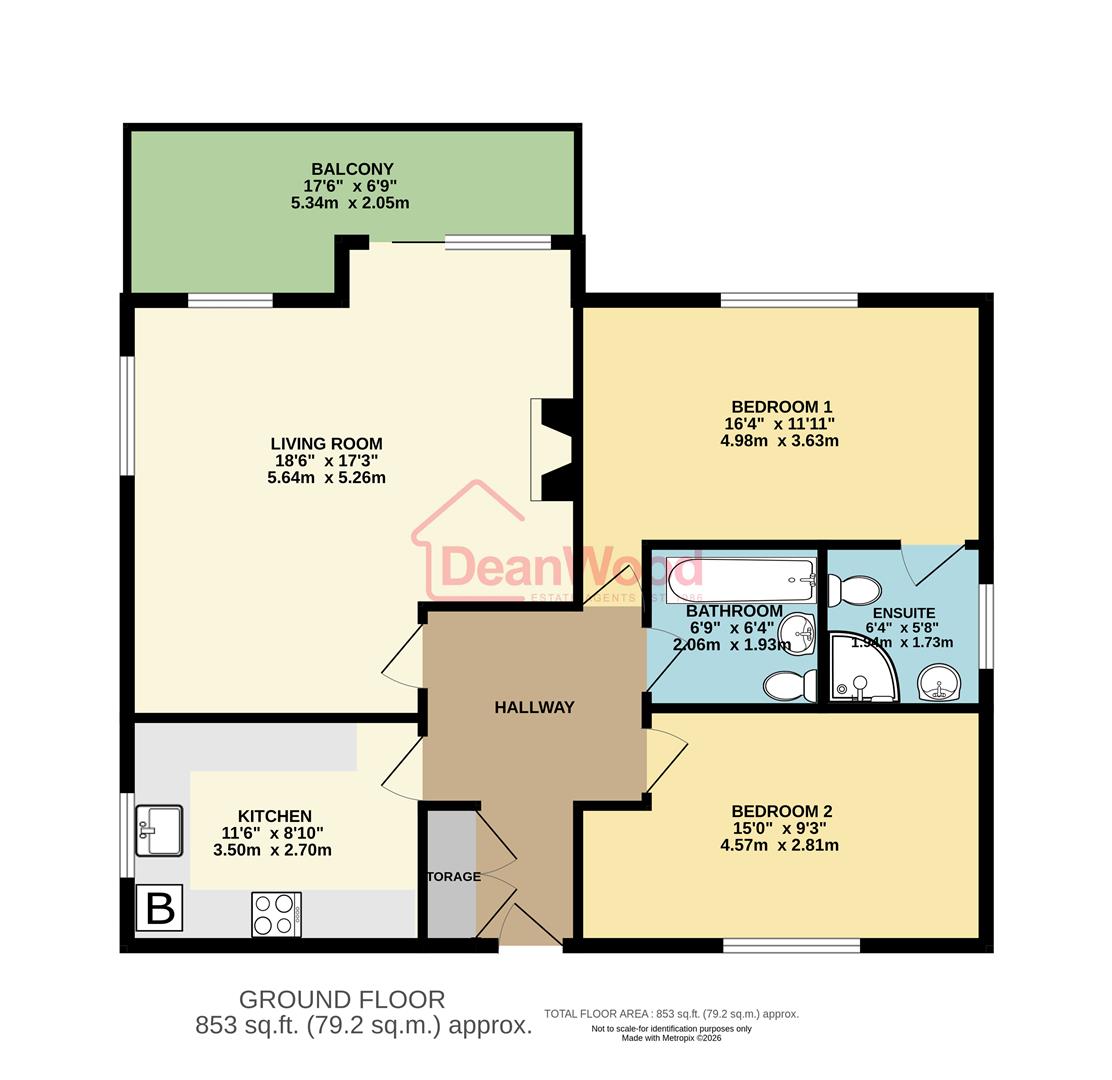 Floorplan — 1 Douglas Bay Apartments, King Edward Close, Onchan, Douglas.