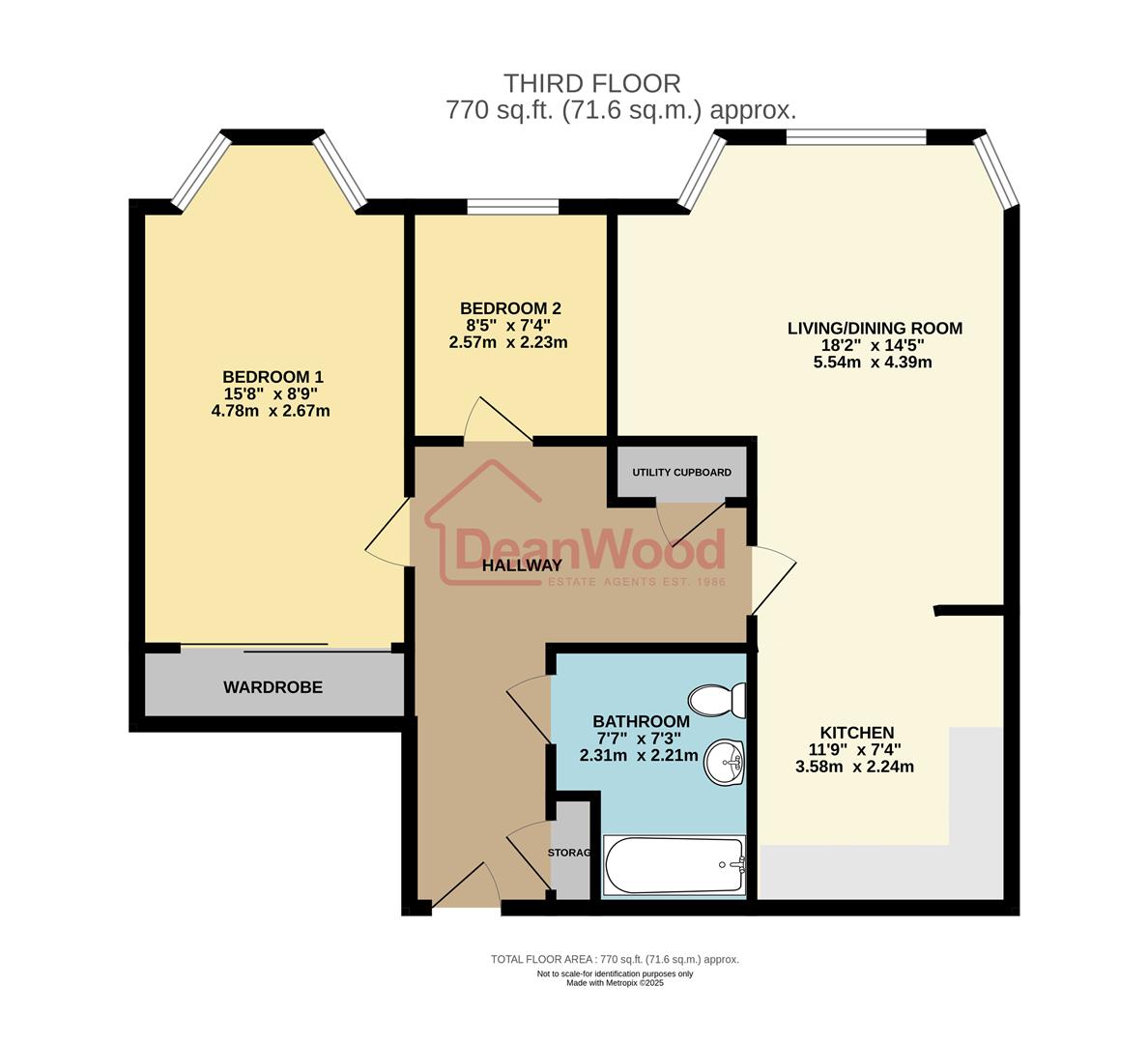 Floorplan — 8 Queens Pier Apartments, Queens Drive East, Ramsey, Isle Of Man.