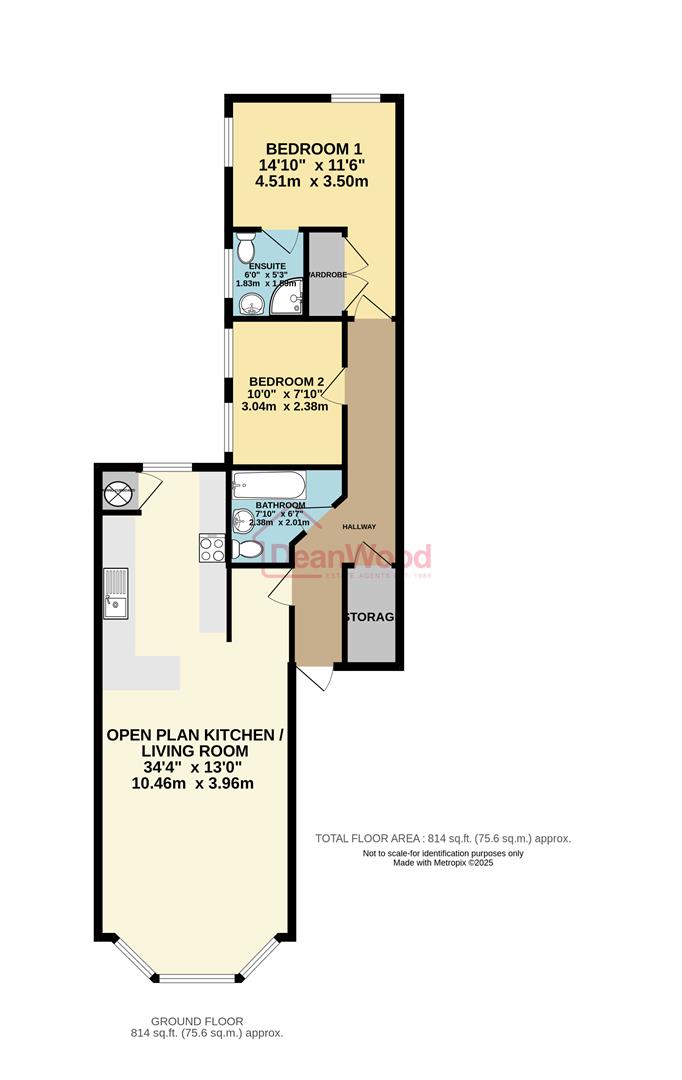 Floorplan — Flat 2 Sandringham, Church Road Marina, Douglas, Isle Of Man.