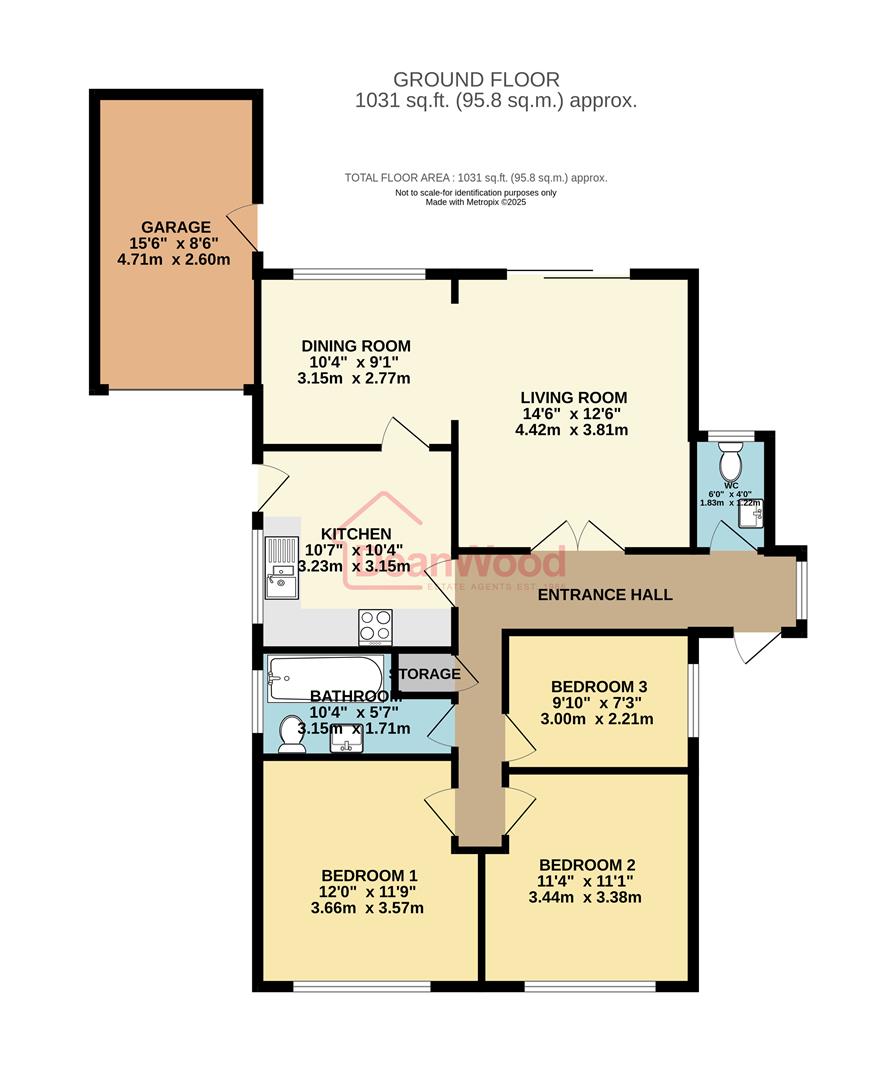 Floorplan — 15, Cronk Avenue, Birch Hill, Onchan.