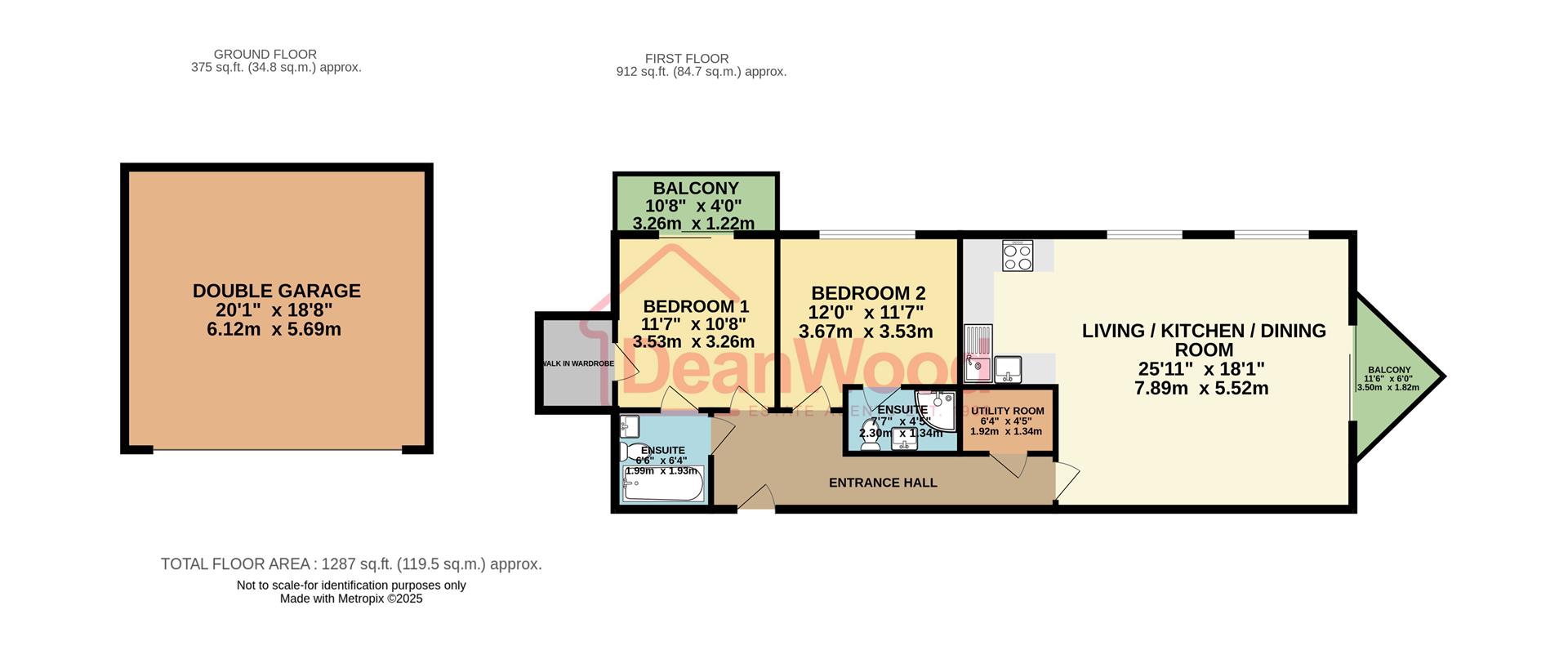 Floorplan — 83, Majestic Apartments, Onchan.