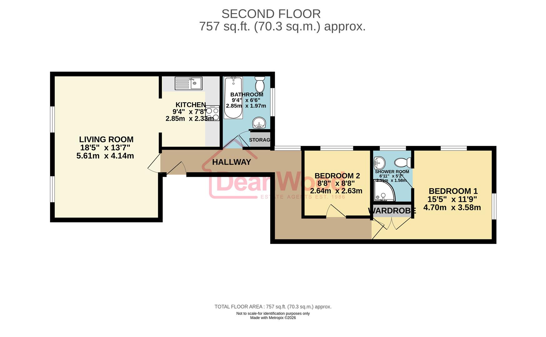 Floorplan — Flat 4 Sandringham, Church Road Marina, Douglas, Isle Of Man.