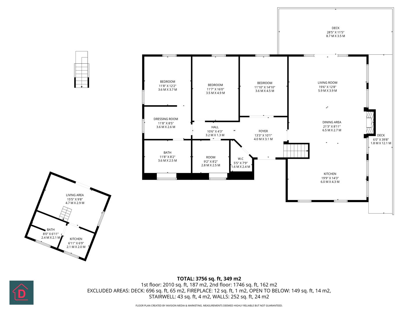 Floorplan — Cedar Bank, Ballajora Hill, Maughold, Isle Of Man, Bride. — Plan 2 of 3