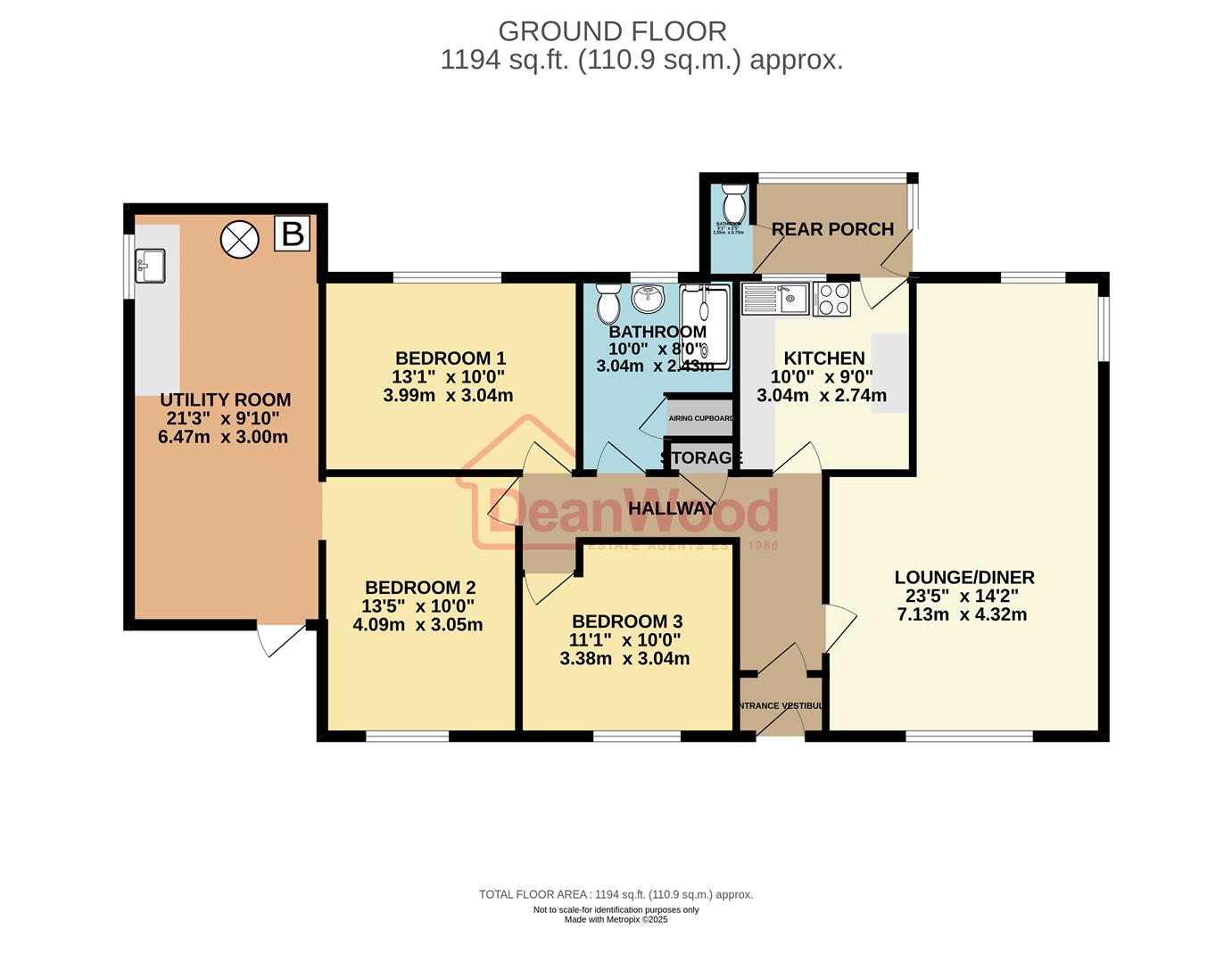Floorplan — 65, Lilac Grove, Silverburn, Ballasalla, Isle Of Man.
