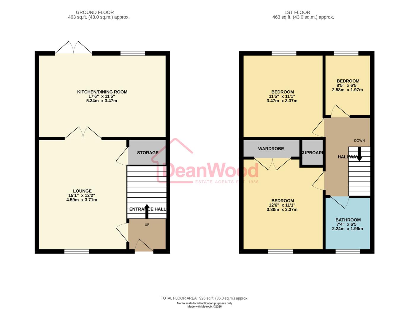 Floorplan — 6 Furman Close, Onchan.