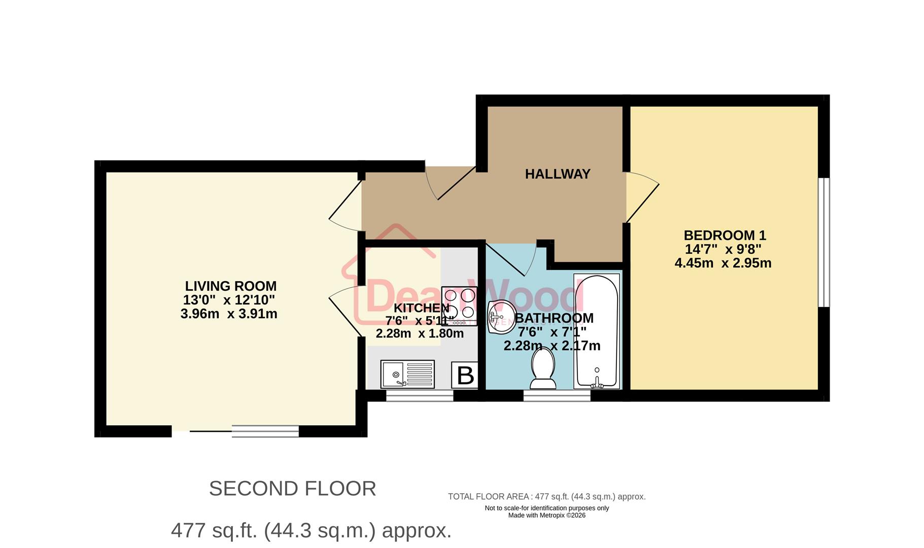 Floorplan — Apt 12, Oakhill Court, Douglas, Isle Of Man.