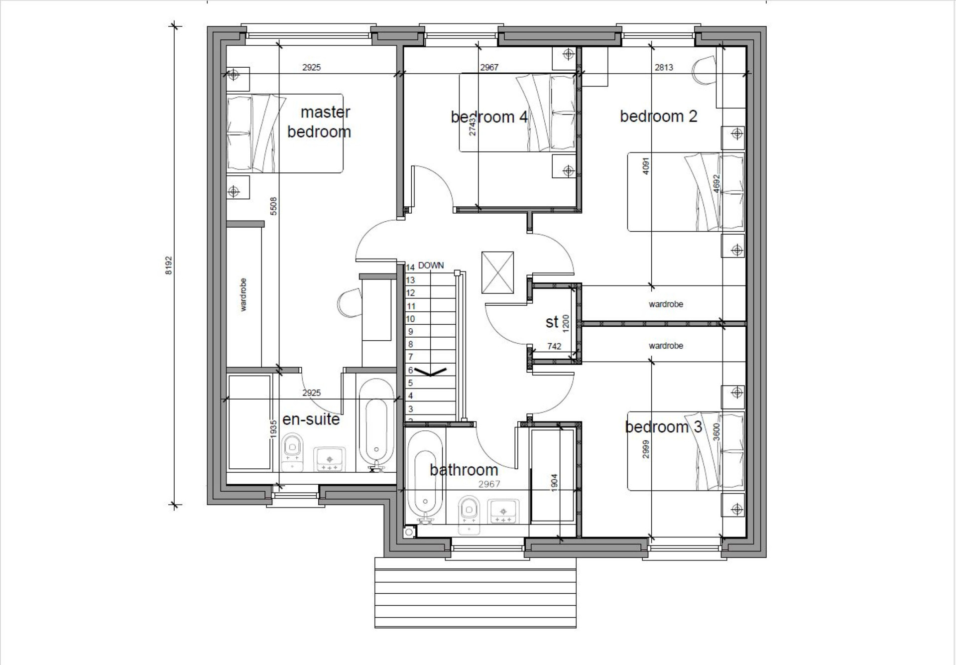 Floorplan — Plot 27 Oatlands, Oatlands Road, Andreas, IM7 4ER.