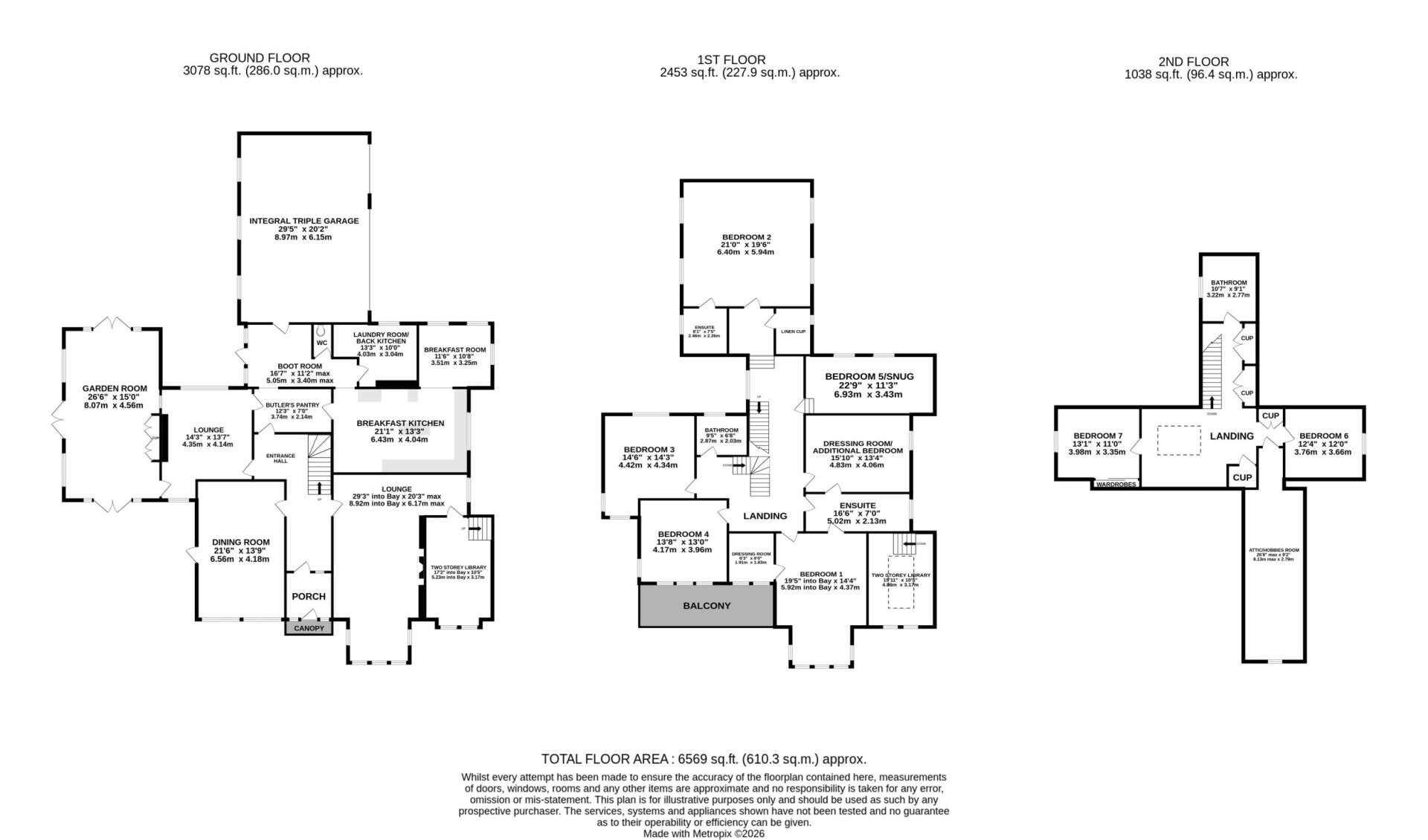 Floorplan — Hillcrest, Alexander Drive, Douglas, IM2 3QX.