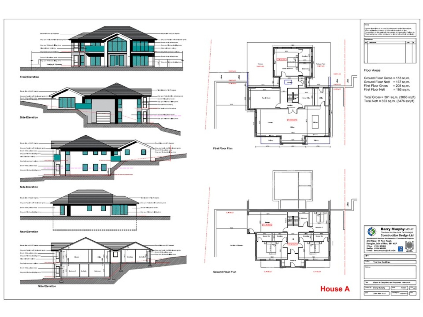 Floorplan — Plot 1 (New Build), Laxey, IM4 7PN.