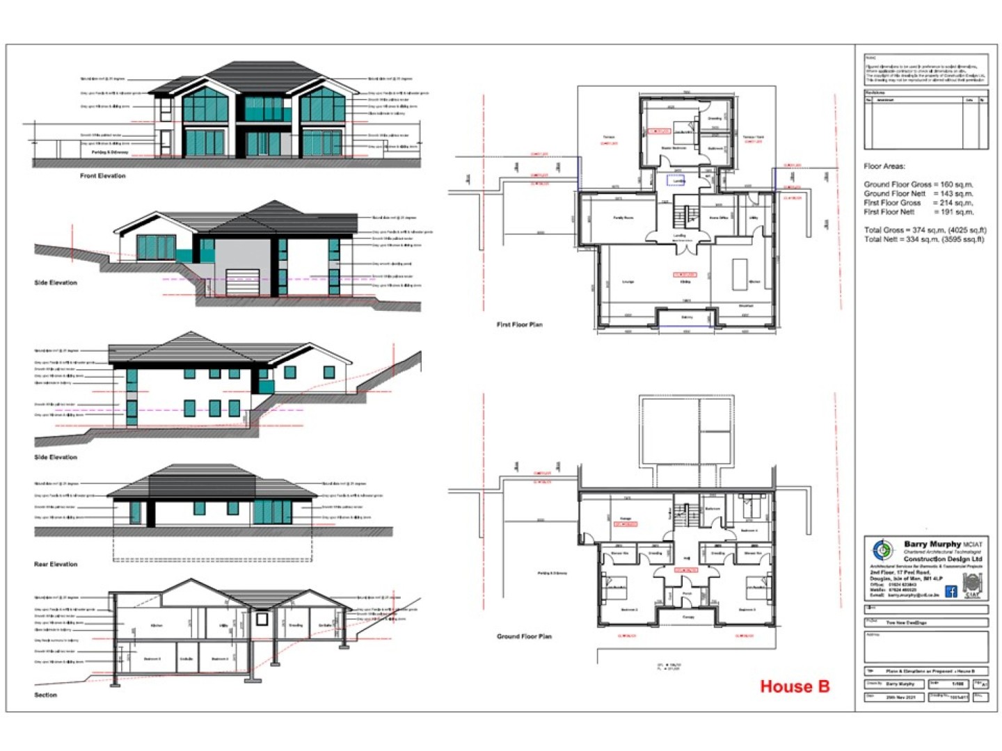 Floorplan — Plot 2 (New Build), Laxey, IM4 7PN.