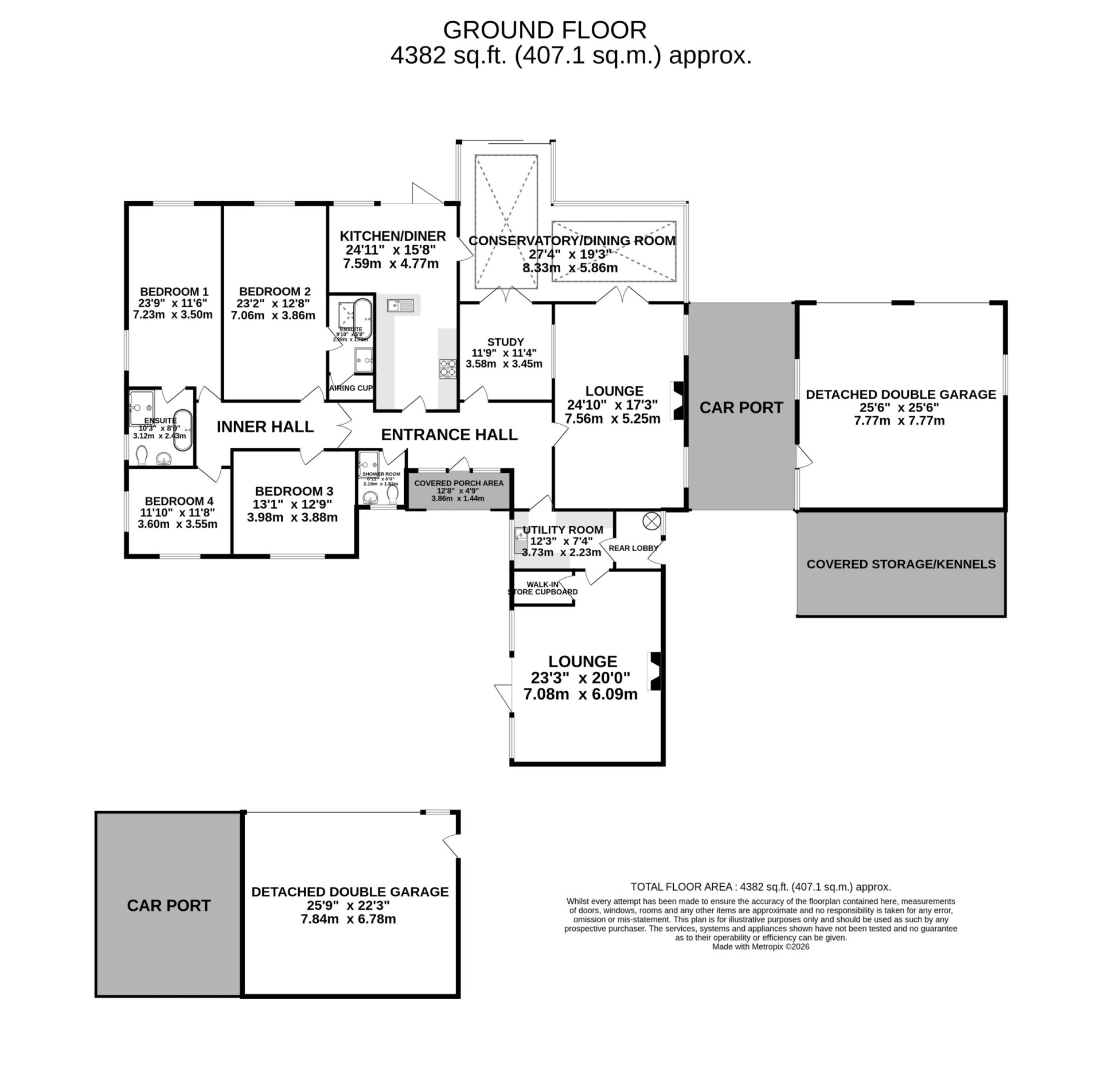Floorplan — Flambards, West Baldwin Road, Mount Rule, Braddan, IM4 4HS.