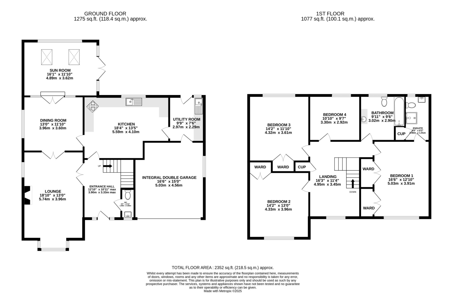 Floorplan — 1 Hilltop Rise, Farmhill, Douglas, IM2 2LF.