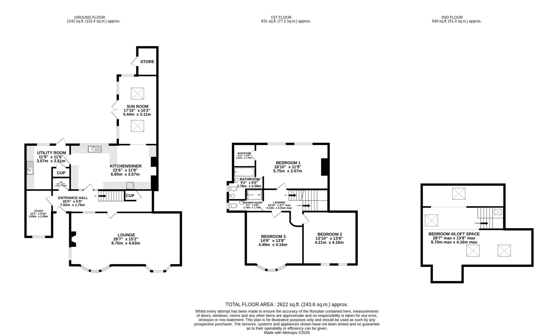 Floorplan — 41 Selborne Drive, Douglas, IM2 3NJ.
