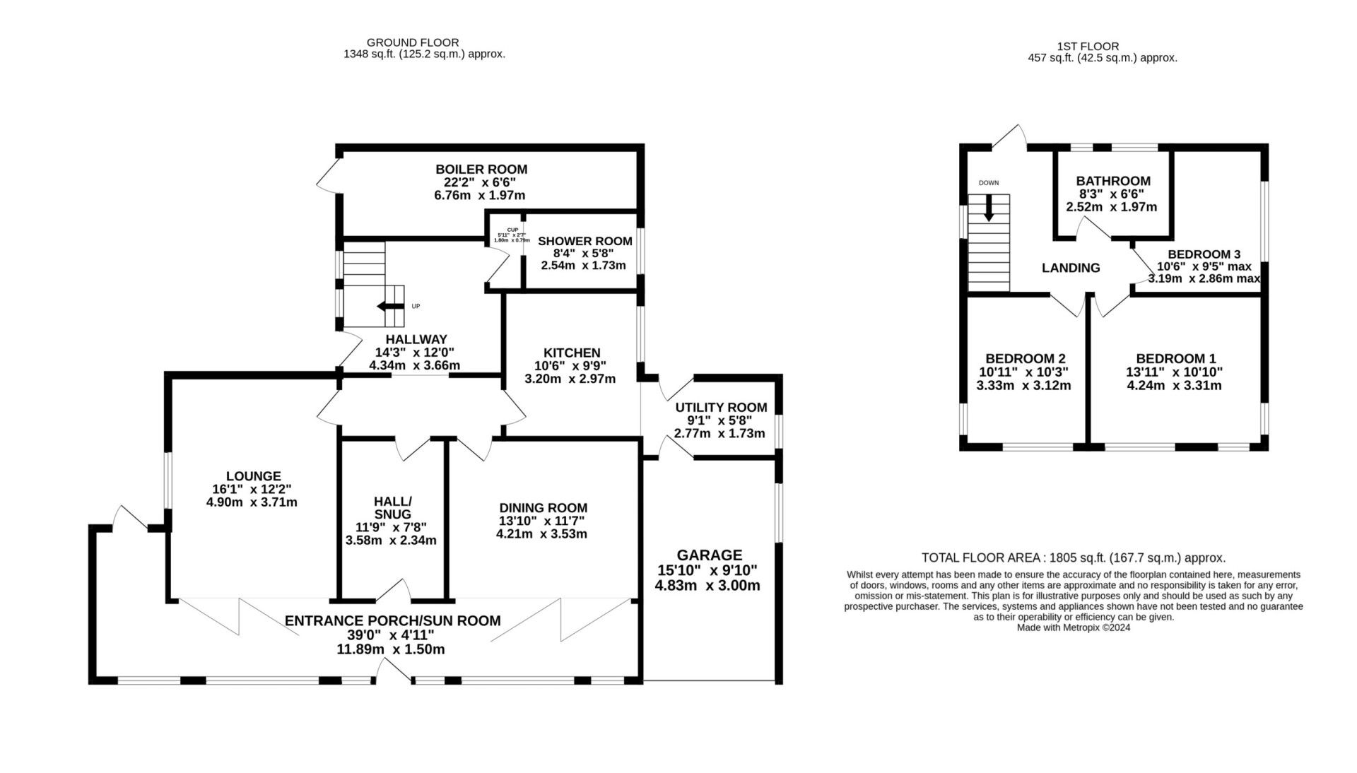 Floorplan — The Dolphins, 131 King Edward Road, Onchan, IM3 2AX.