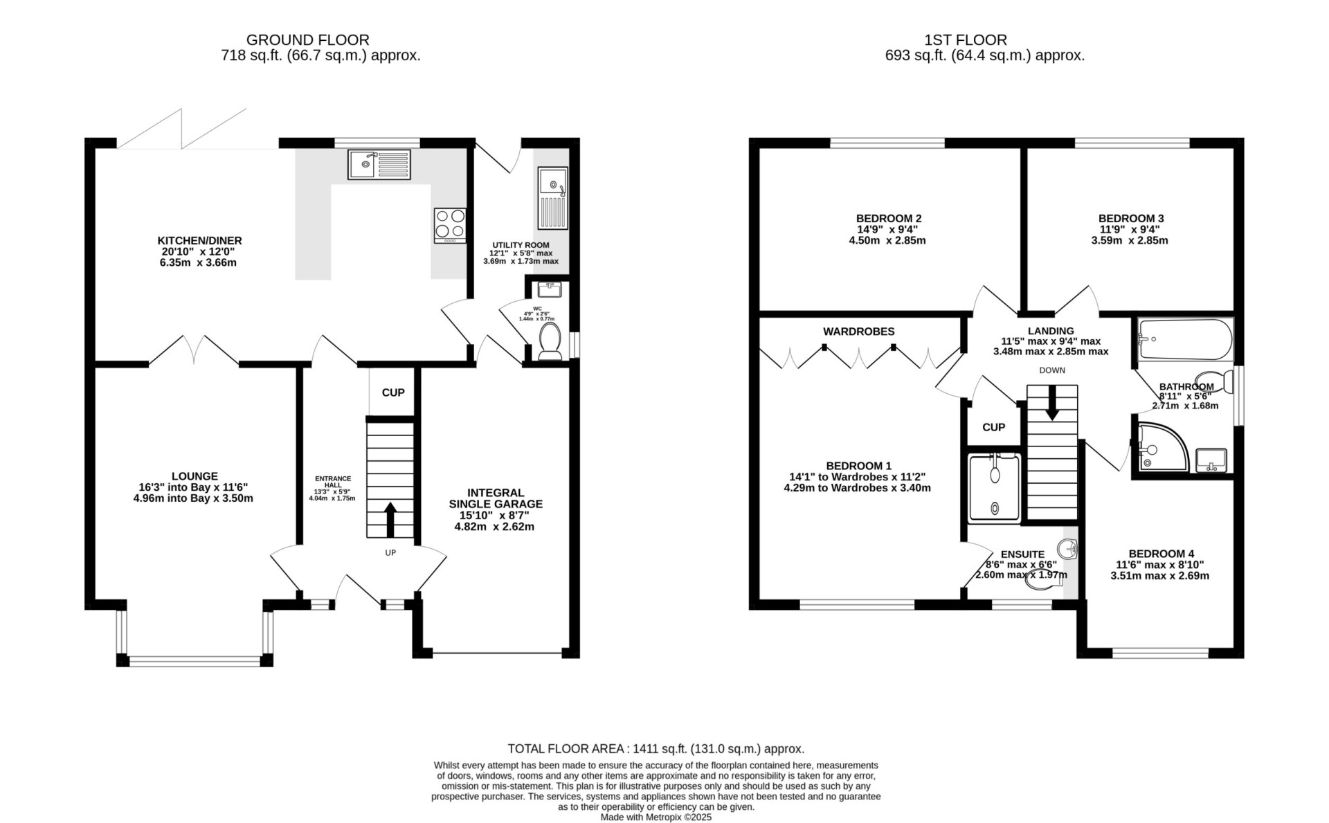 Floorplan — 9 Cherry Tree Drive, Crosby, IM4 2EE.
