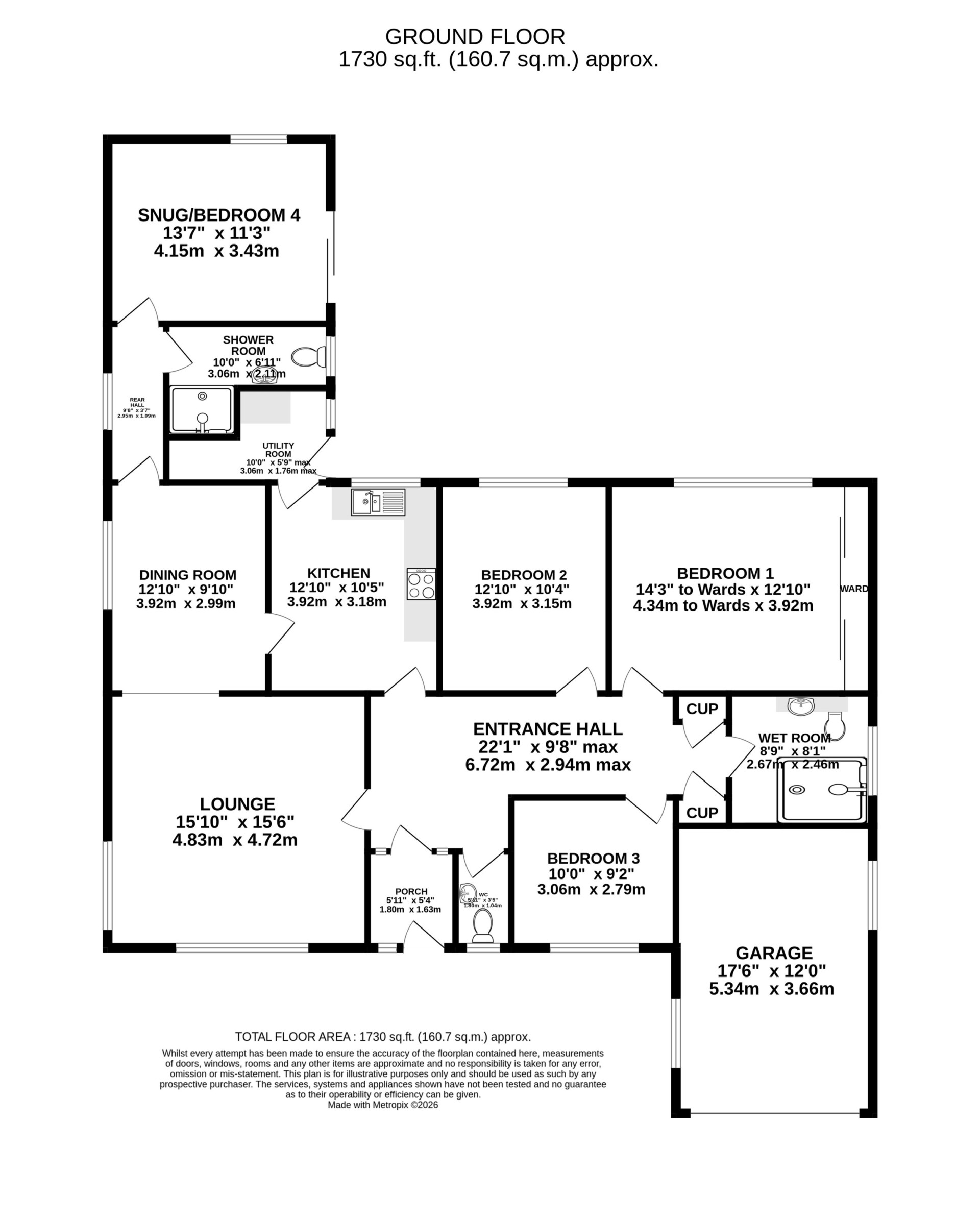Floorplan — 64 Ballagarey Road, Glen Vine, IM4 4EF.