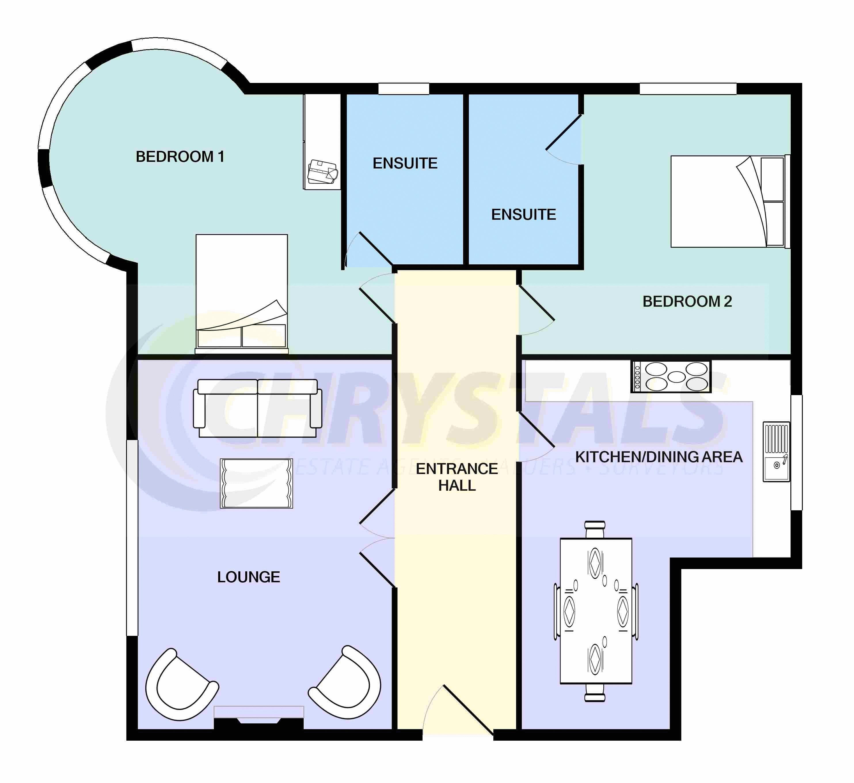 Floorplan — 4 The Point Apartments, Port St Mary IM9 5EG.
