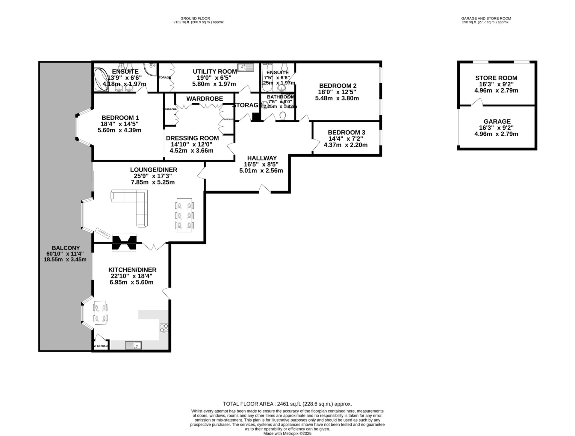 Floorplan — Apt. 21 The Fountains, Ballure Promenade, Ramsey, IM8 1NN.