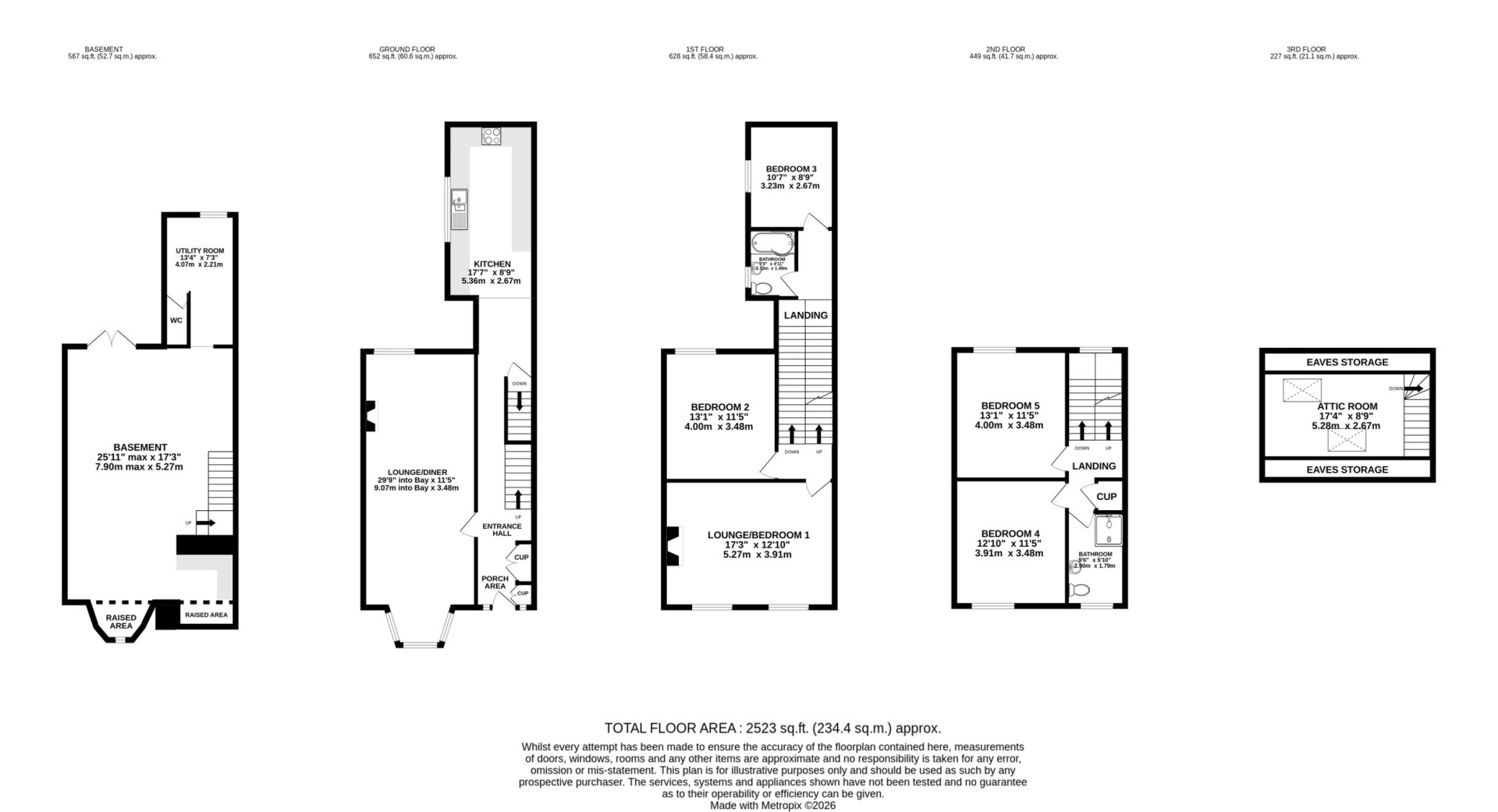 Floorplan — 58 Woodbourne Road, Douglas, IM1 3AW.