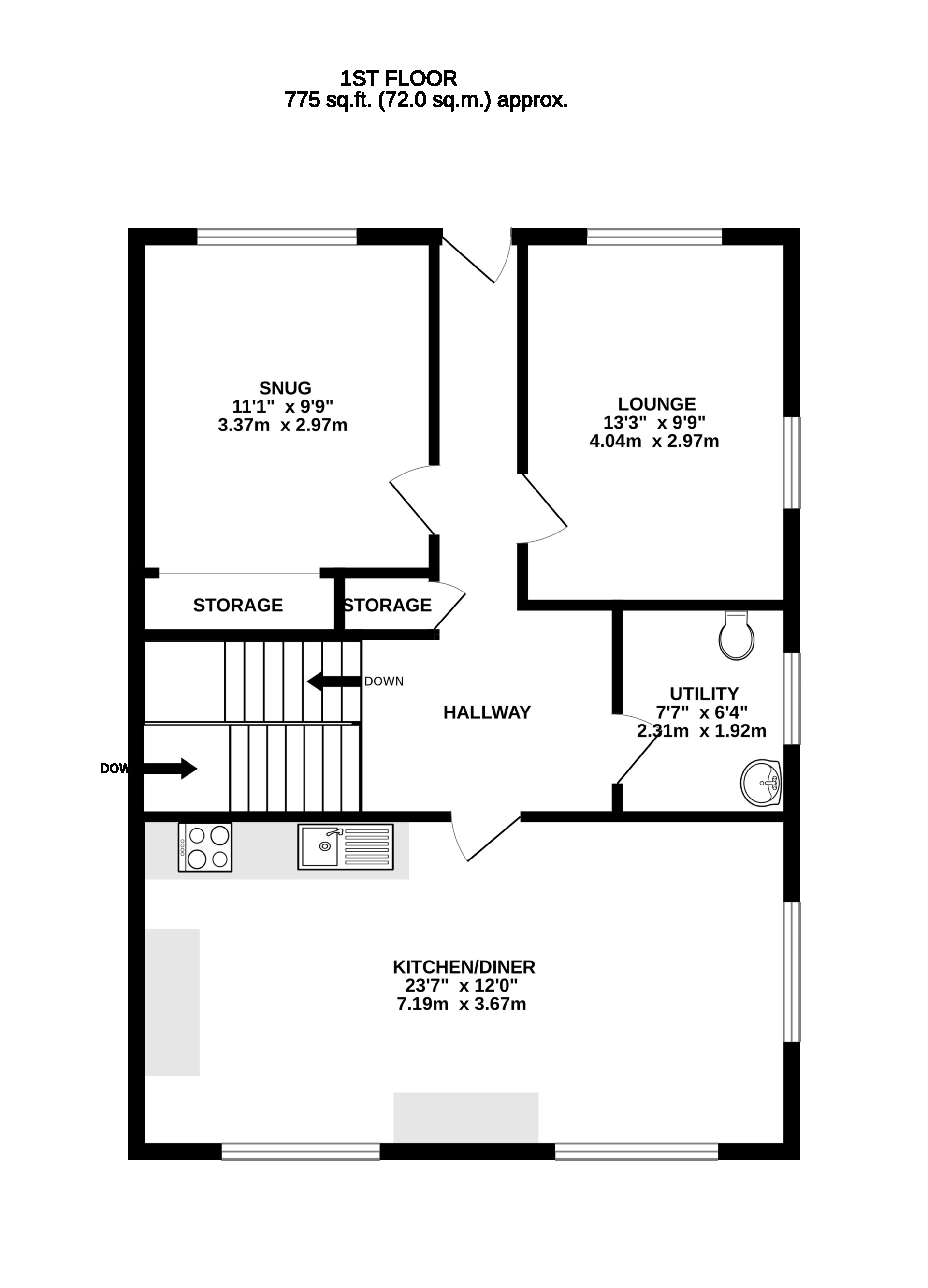 Floorplan — Wesley Manse, The Crescent, Ramsey, IM8 2JN. — Plan 2 of 3