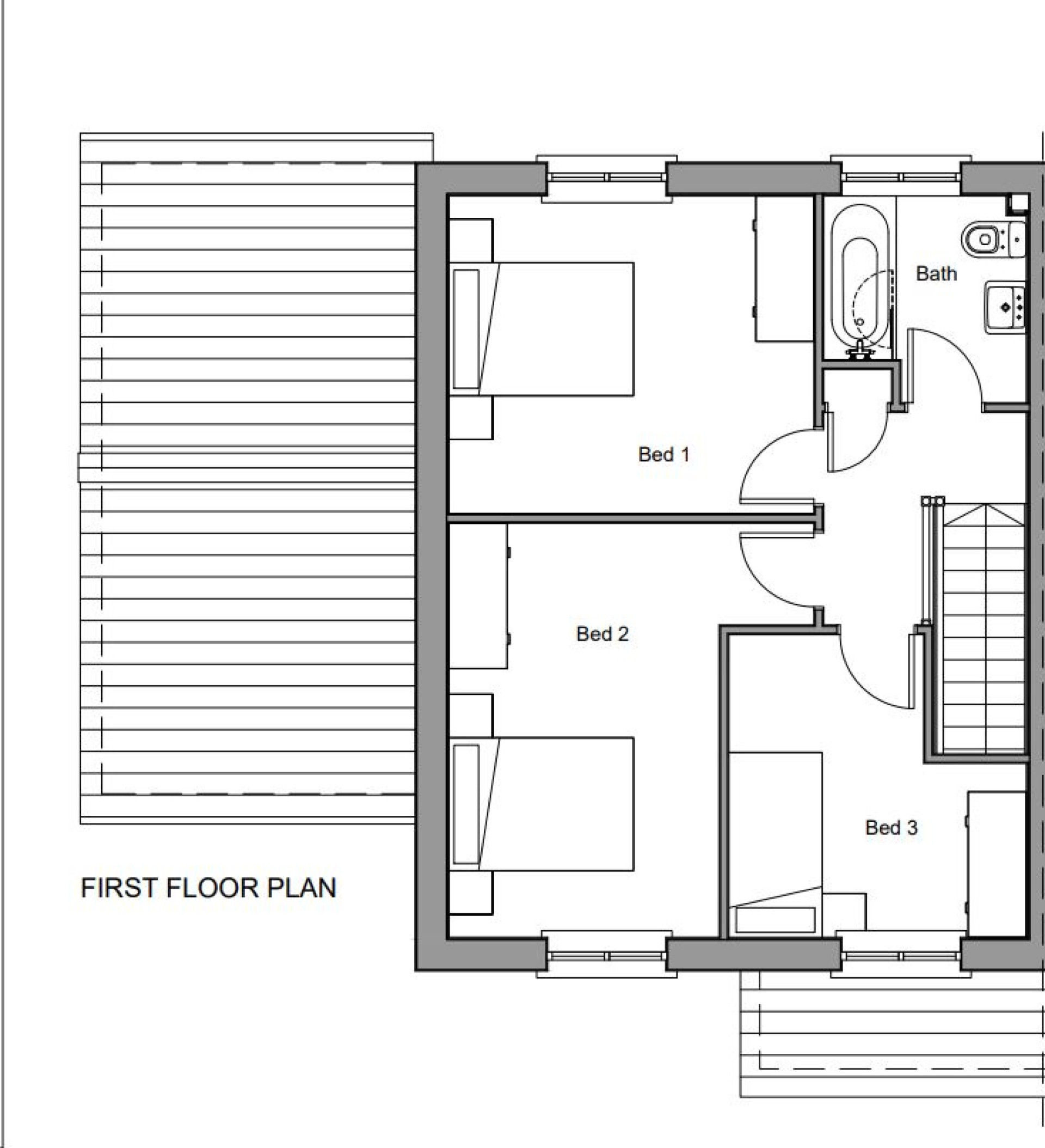 Floorplan — Plot 25 Oatlands, Oatlands Road, Andreas, IM7 4ER. — Plan 2 of 2