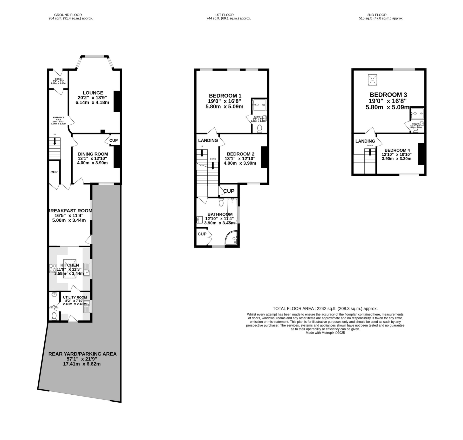 Floorplan — 14 Westminster Terrace, Douglas, IM1 4EE.