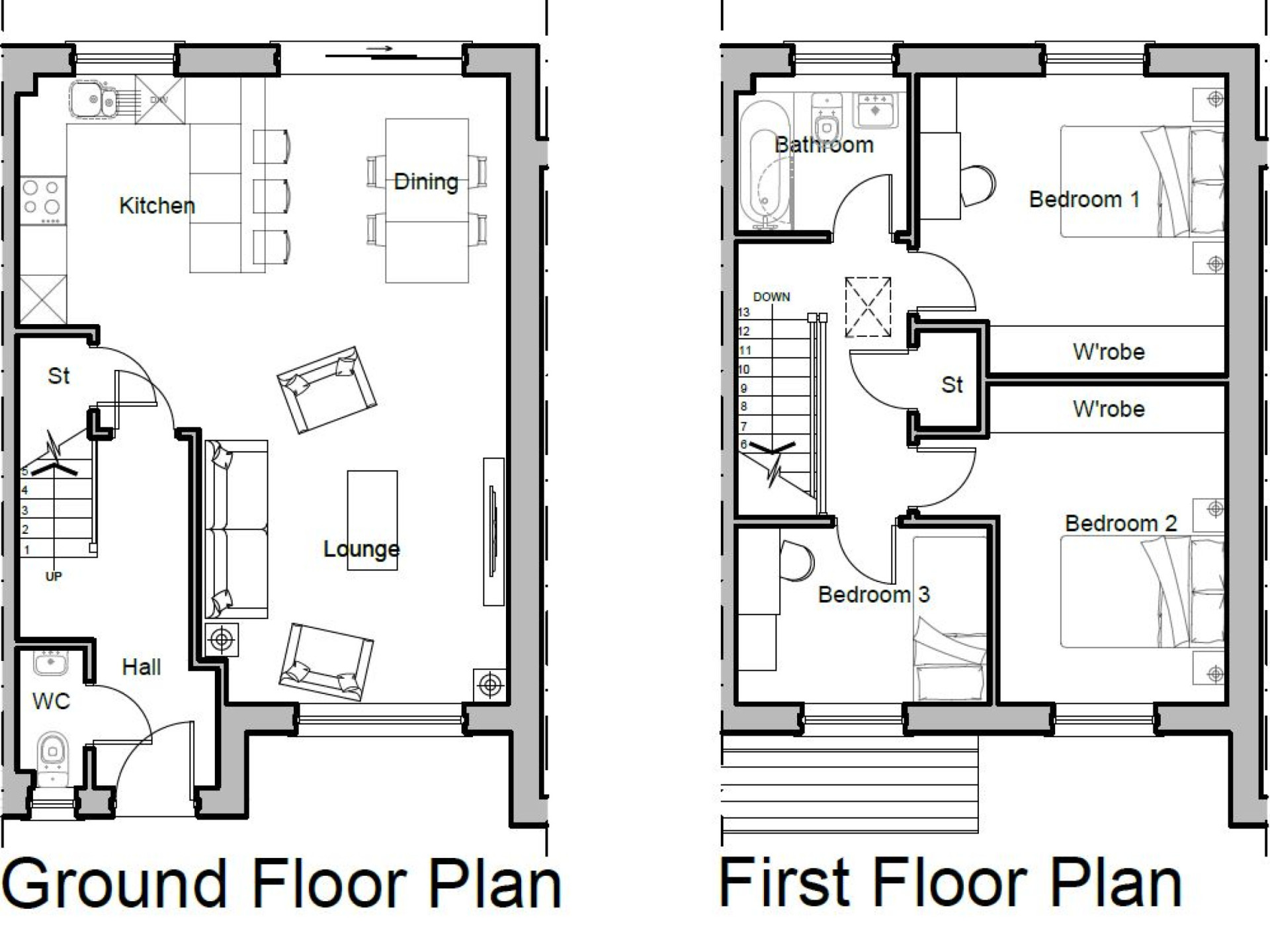 Floorplan — Plot 2 Oatlands, Oatlands Road, Andreas, IM7 4ER.