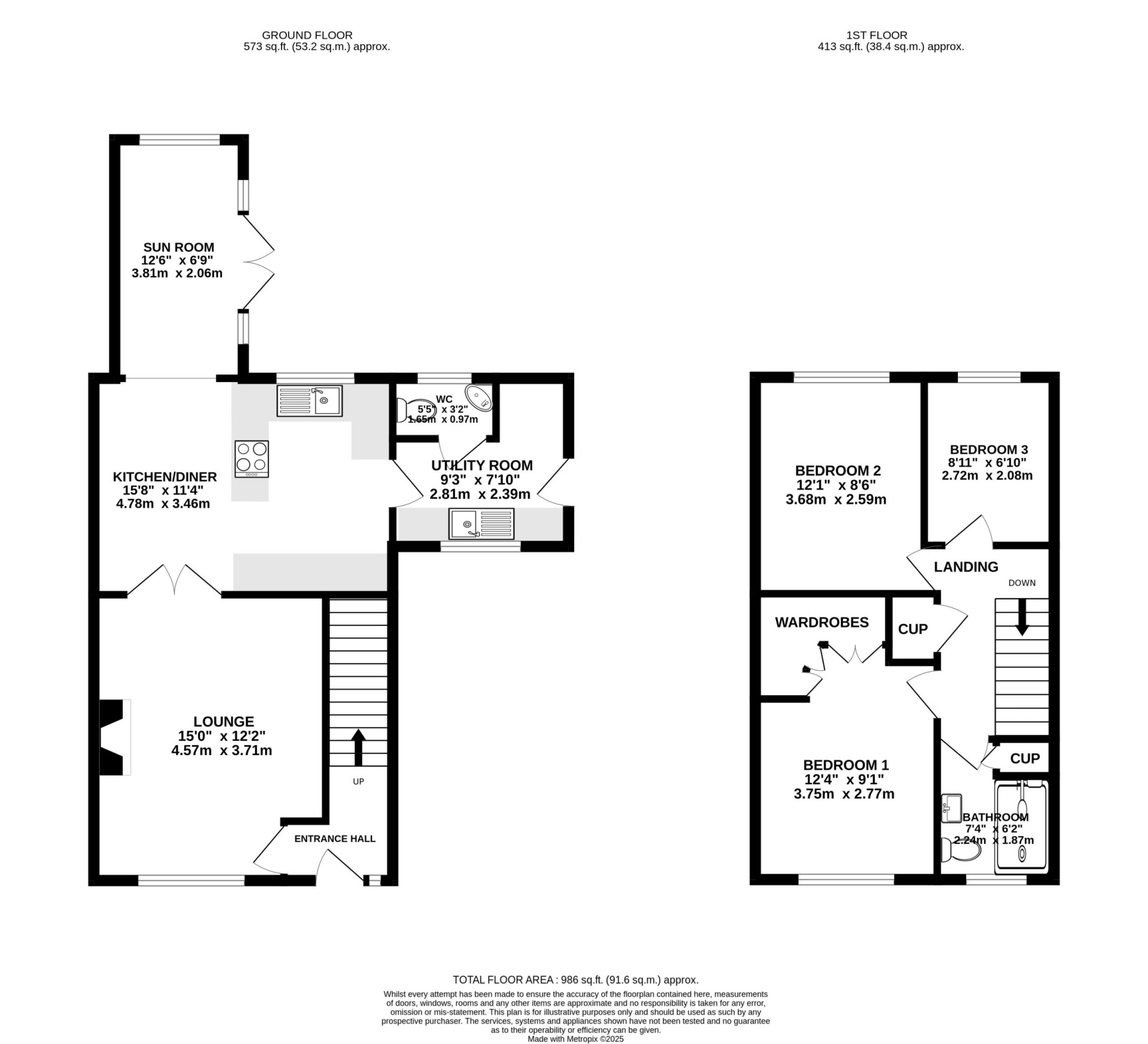 Floorplan — 23 Crovens Close, Governors Hill, Douglas, IM2 7AH.