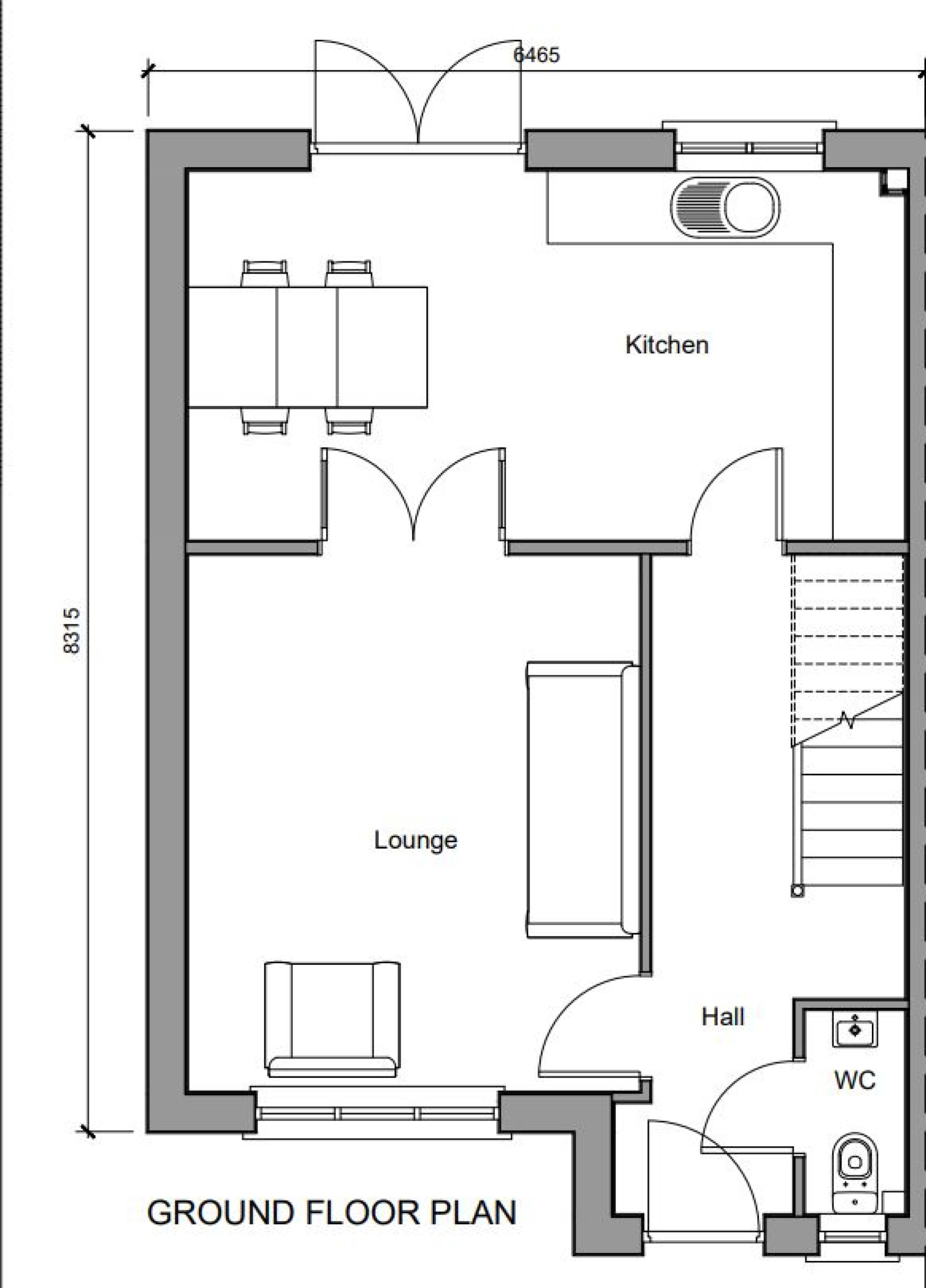 Floorplan — Plot 1 Oatlands, Oatlands Road, Andreas, IM7 4ER.